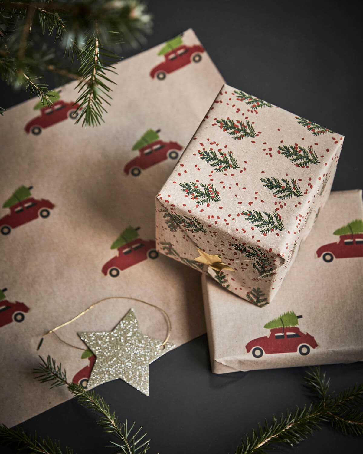 House doctor Christmas wrapping paper available at Lifestory