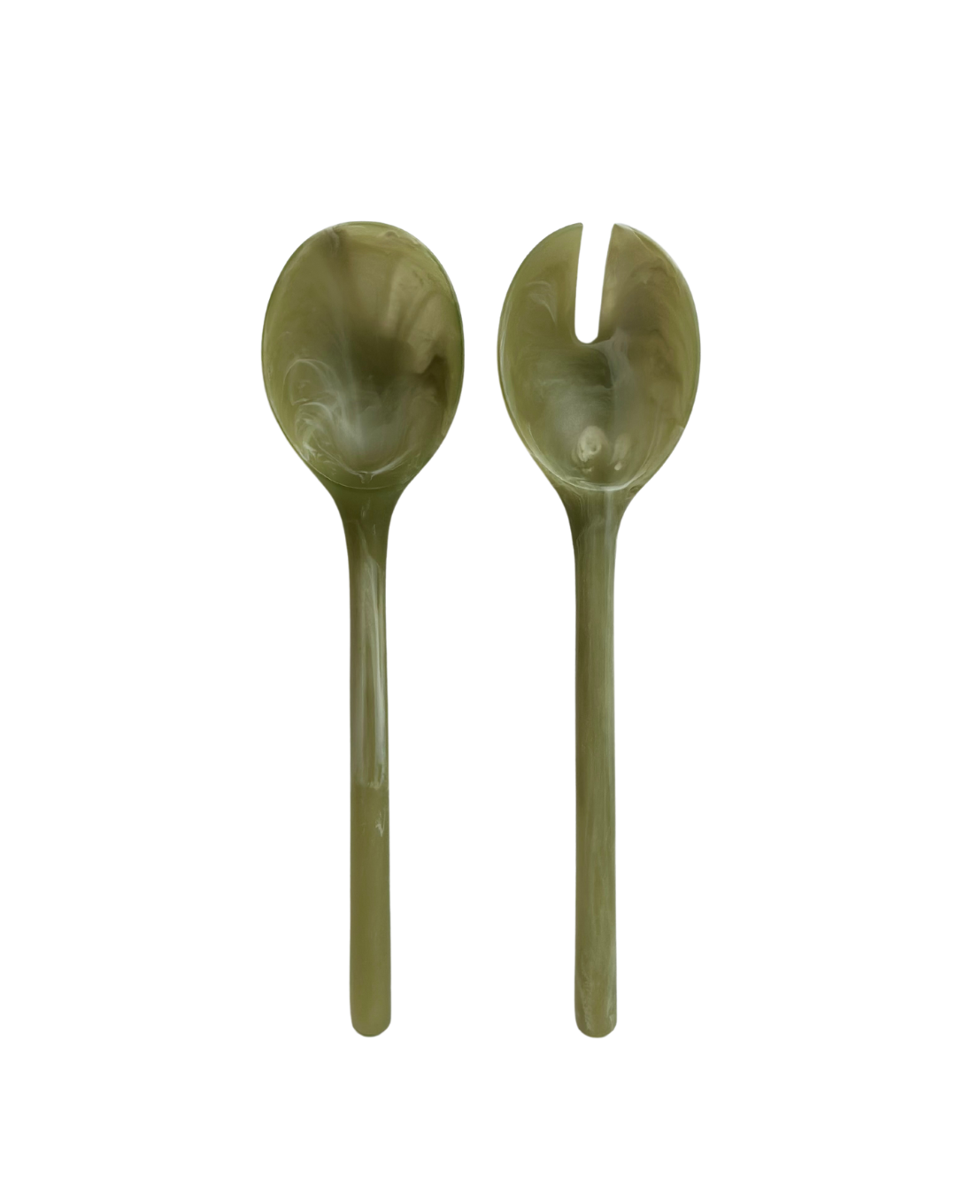 MAEGEN Salad Servers Set in Olive Resin - Lifestory