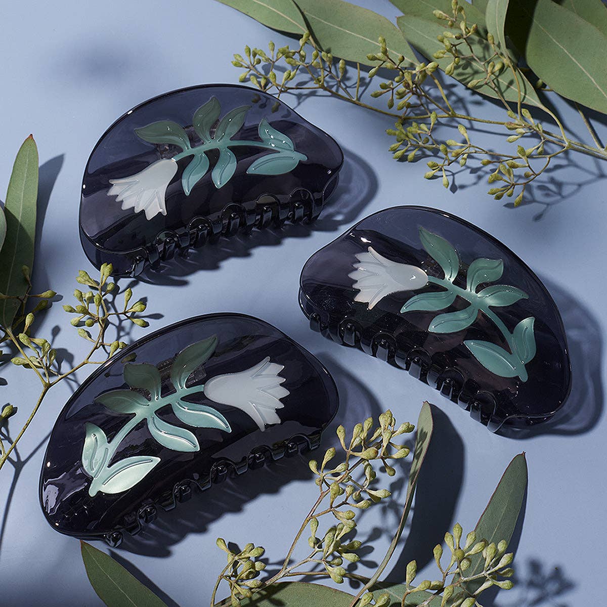 Winona Irene Belladonna Floral Acetate Hair Claw - Lifestory