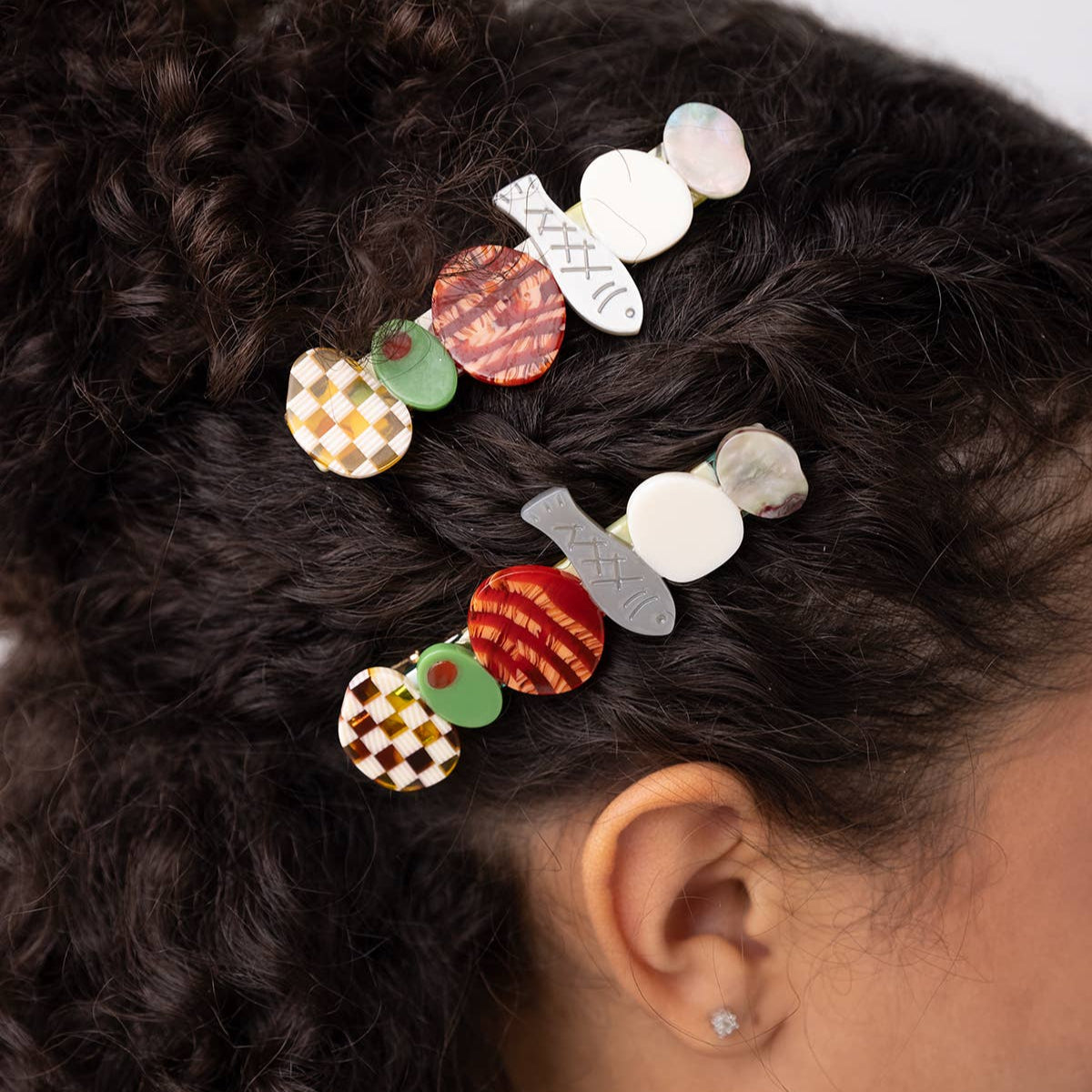 Winona Irene Hors D’oeuvre Appetiser Alligator Hair Clip - Lifestory