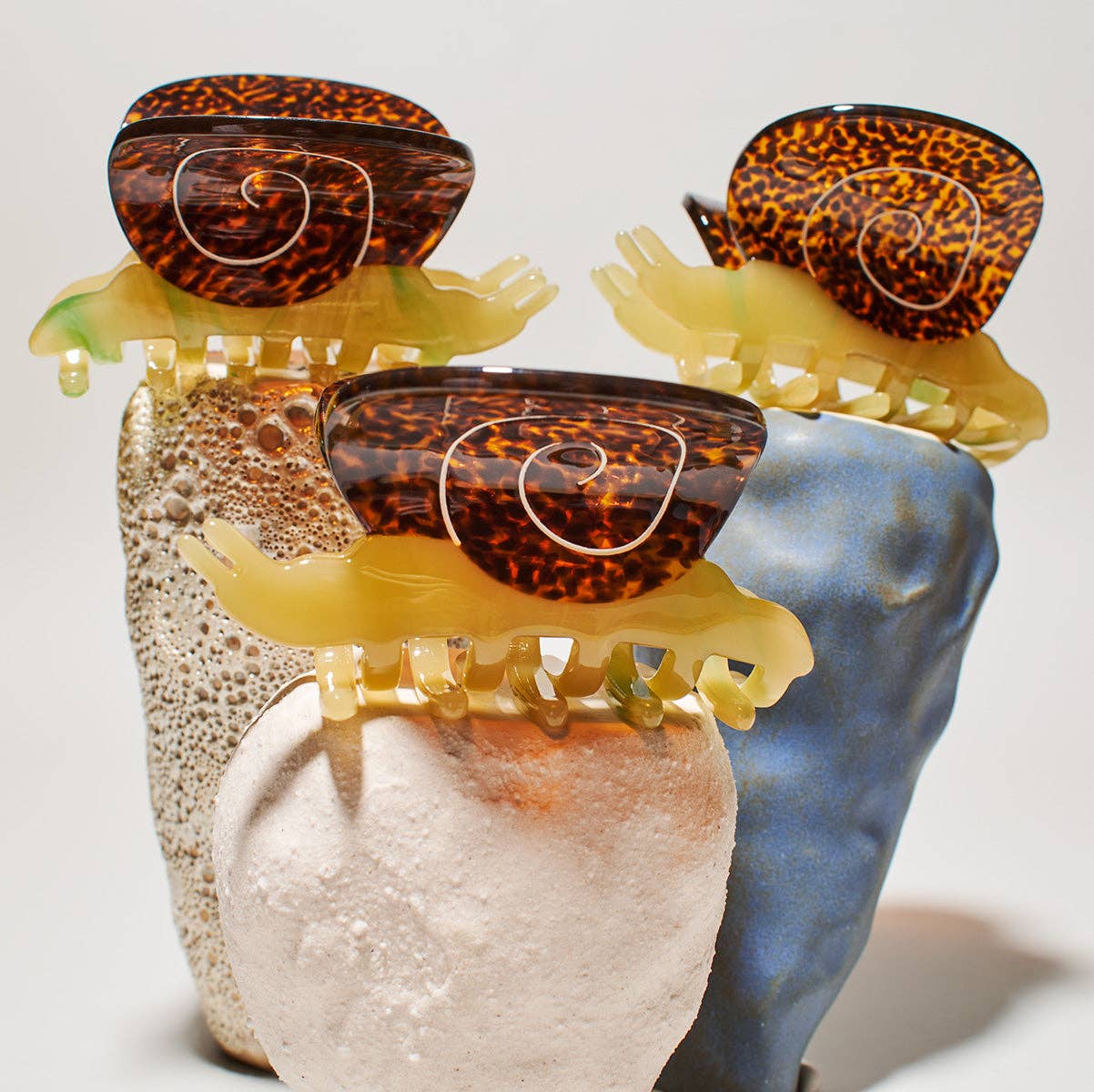 Winona Irene Garden Snail Small Acetate Hair Claw - Lifestory