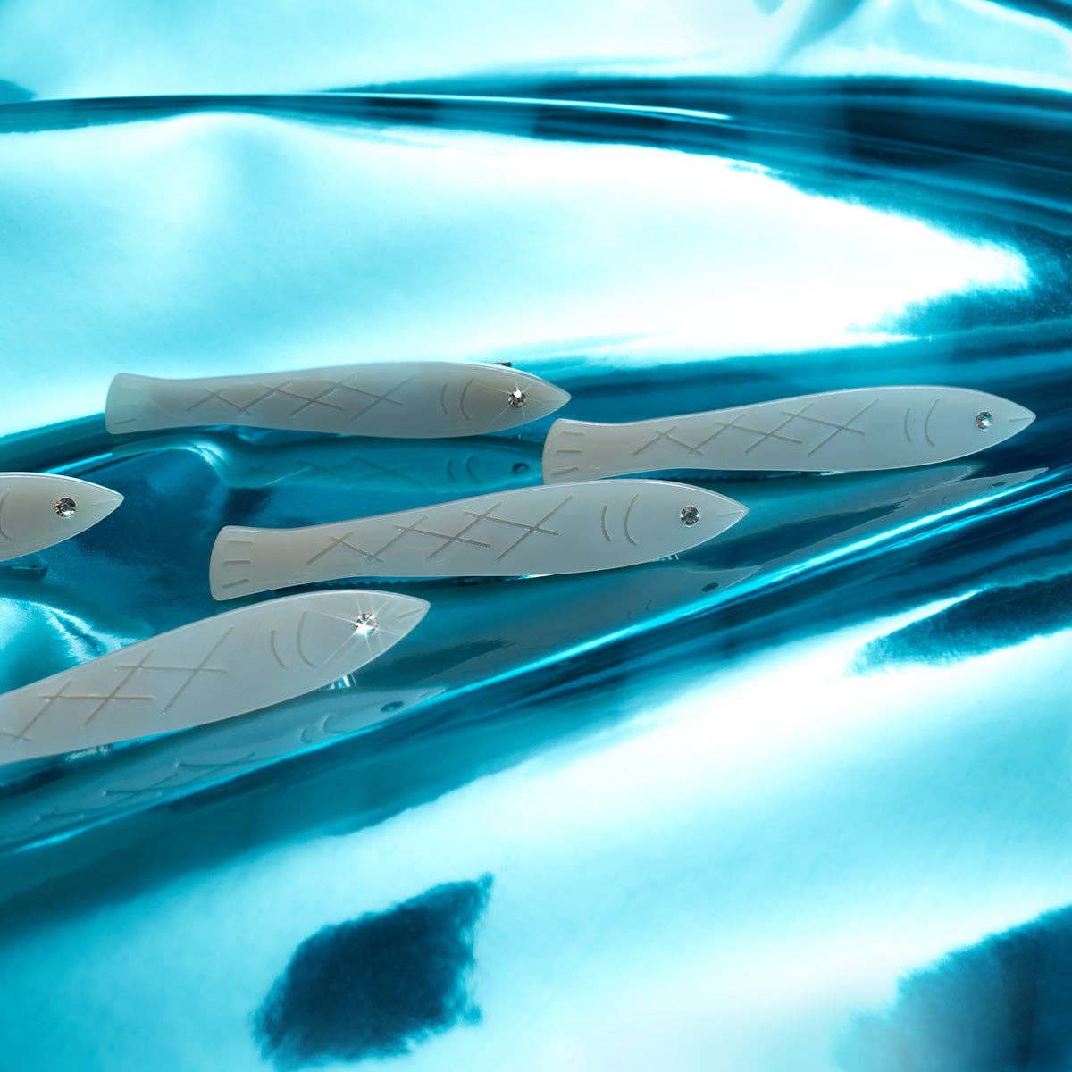 Winona Irene Sardine Fish Acetate Hair Clip Set of 2