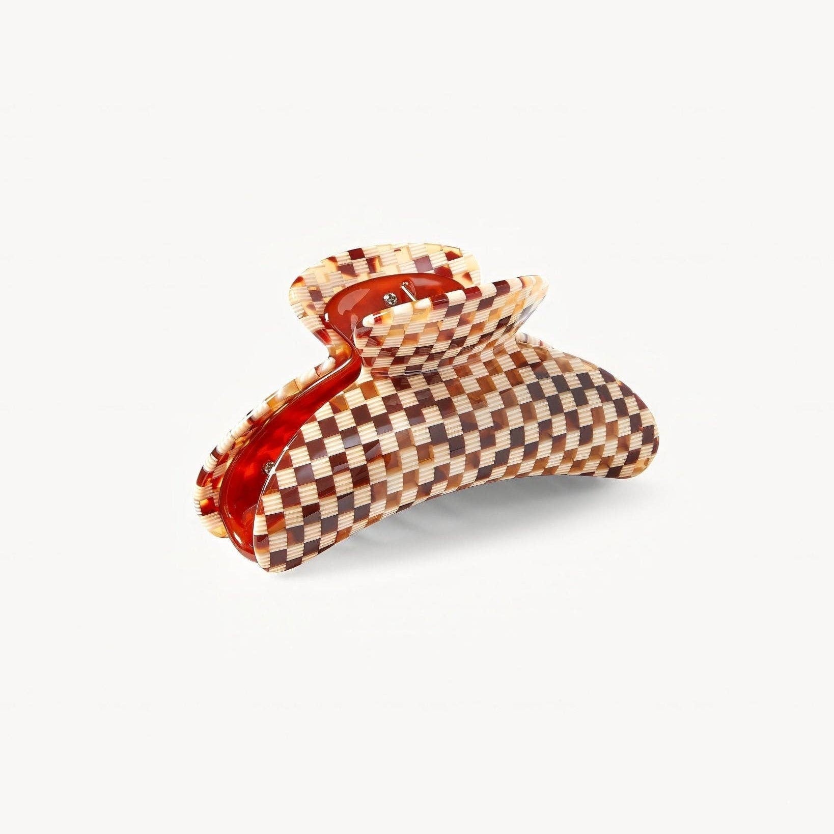 MACHETE Grande Heirloom Claw in Tortoise Checker Acetate - Lifestory