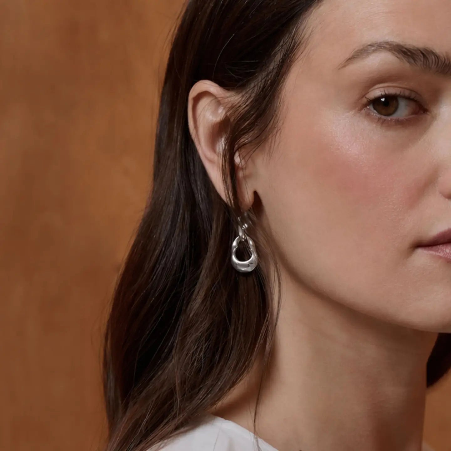Neve Hoop Earrings in Gold or Silver by A Weathered Penny