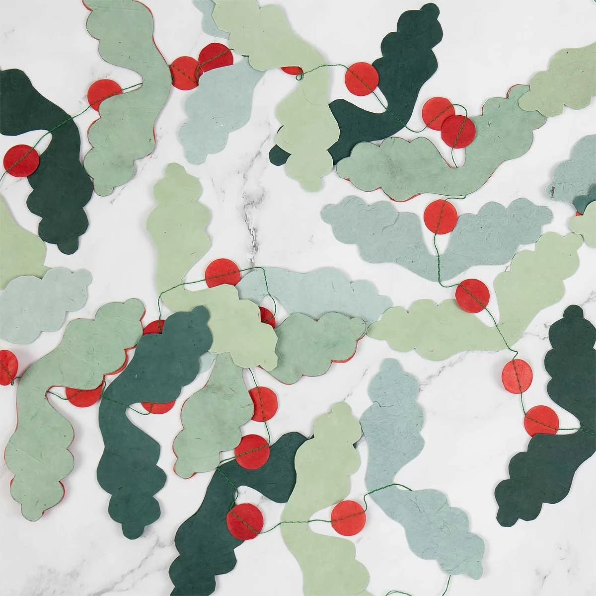 Red Berries Lokta Paper Garland 200cm