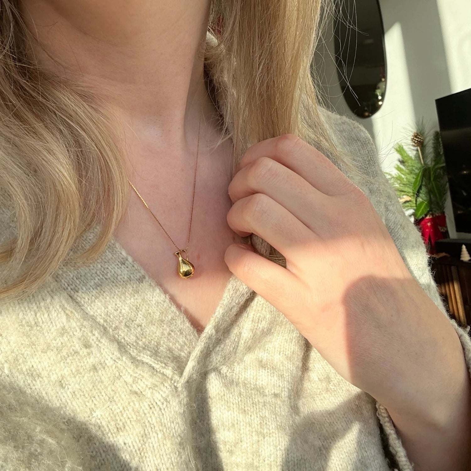 Vase Necklace in Gold by A Weathered Penny - Lifestory