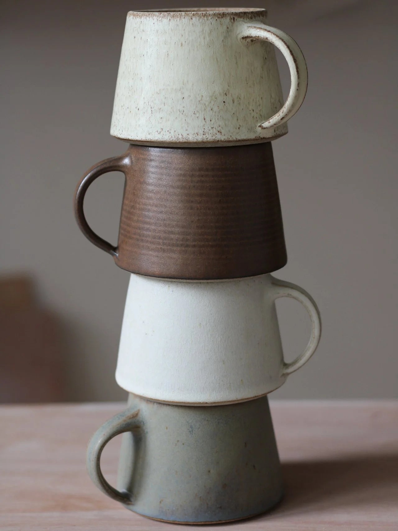 Short Mug in Speckled Ivory Glaze | 320ml | Hand Thrown | by Aku Ceramics - Lifestory