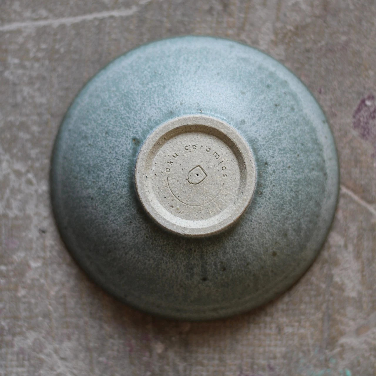 Aku Ceramics Incense stick holder in Haar glaze on reverse