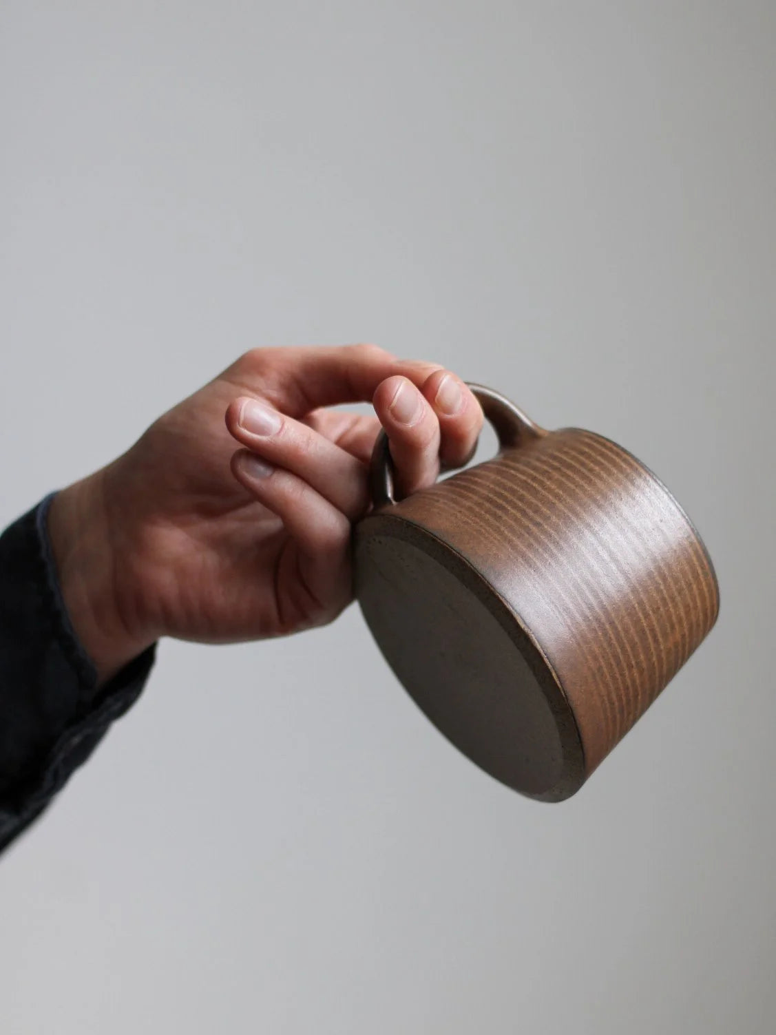 Short Mug in Tamba Glaze | 320ml | Hand Thrown | by Aku Ceramics - Lifestory