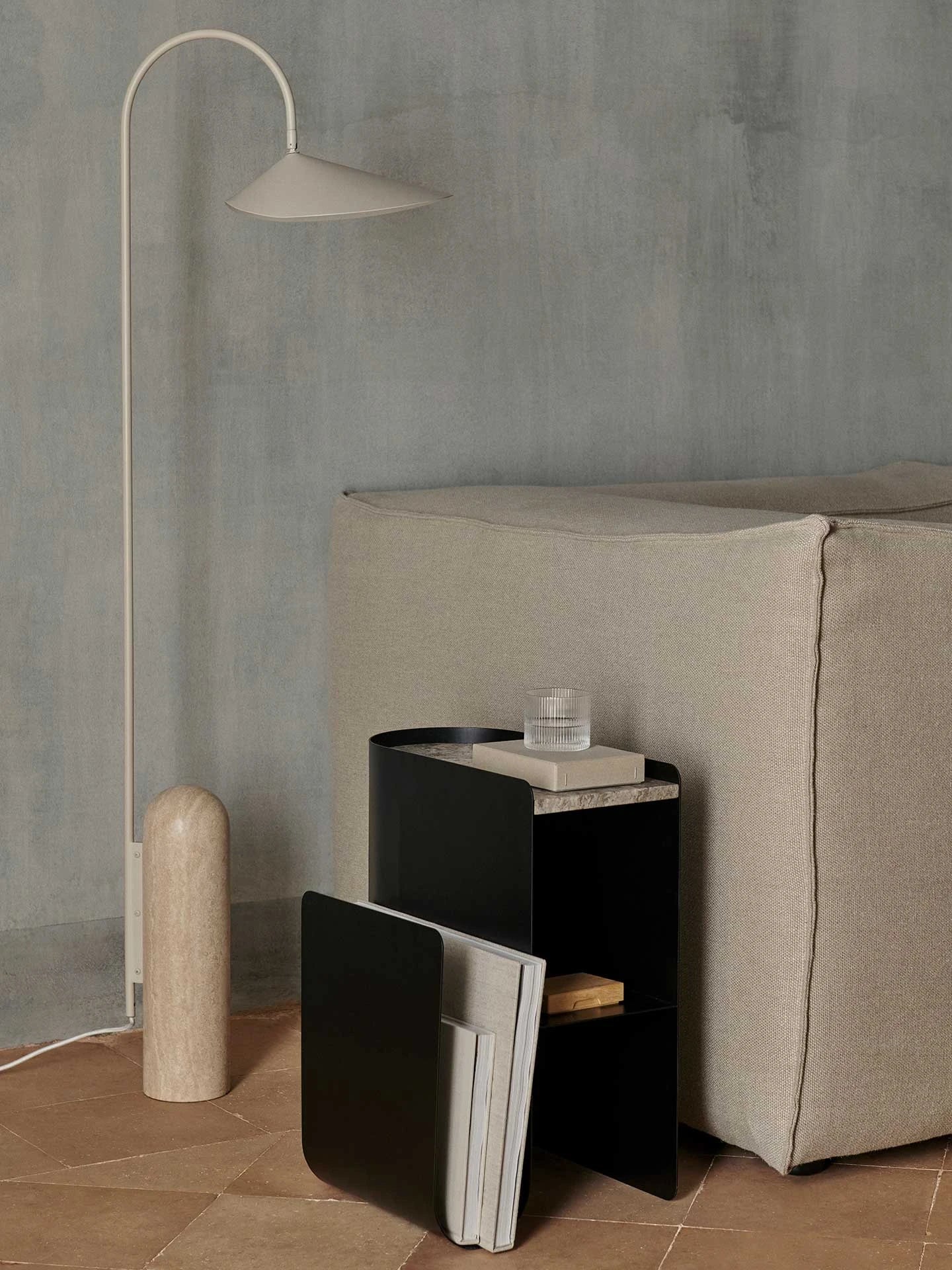 Arum Floor Lamp | Cashmere/Travertine| by ferm Living - Lifestory