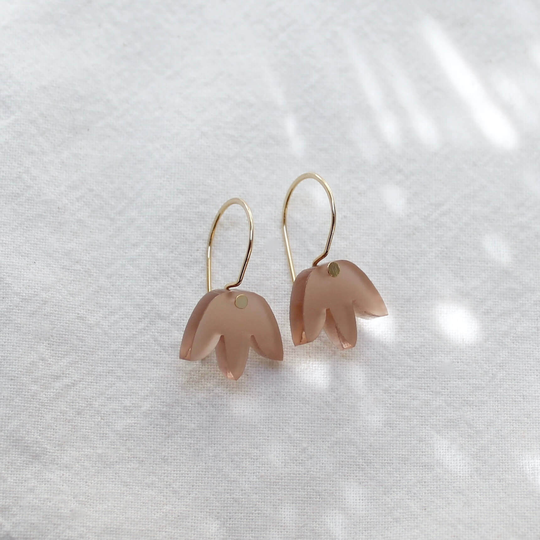 Mini Matisse Earrings | Beige | Perspex | by Jules & Clem - Lifestory