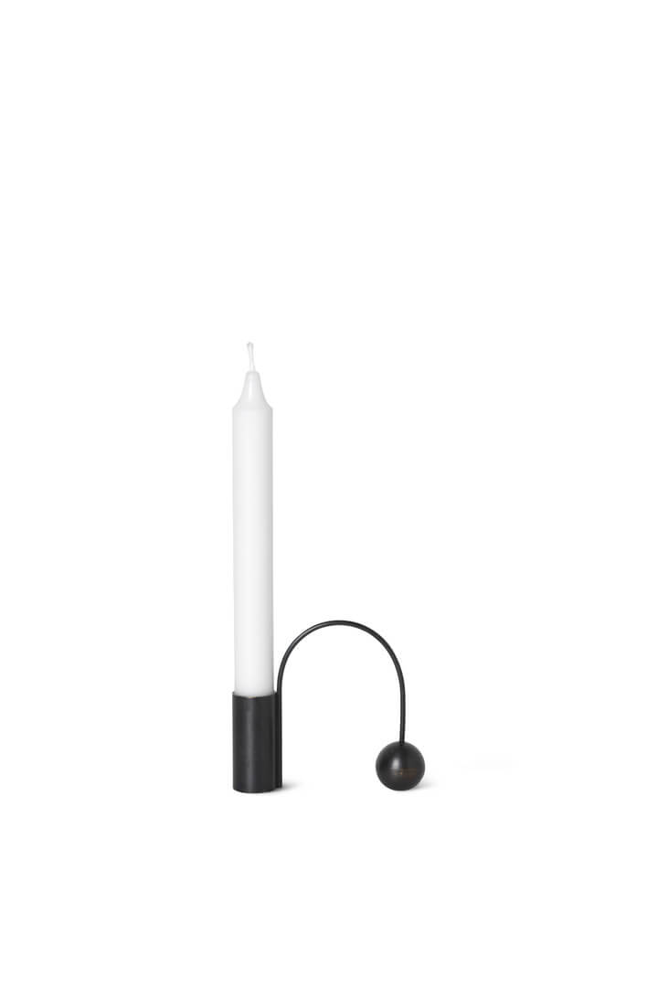 Balance Candlestick Holder | Black Brass | by ferm Living - Lifestory - ferm Living