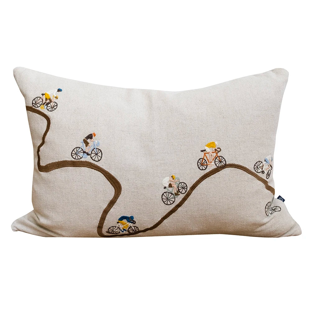 Fine Little Day 'Giro' Embroidered Rectangular Cushion Cover - Optional Inner - Lifestory