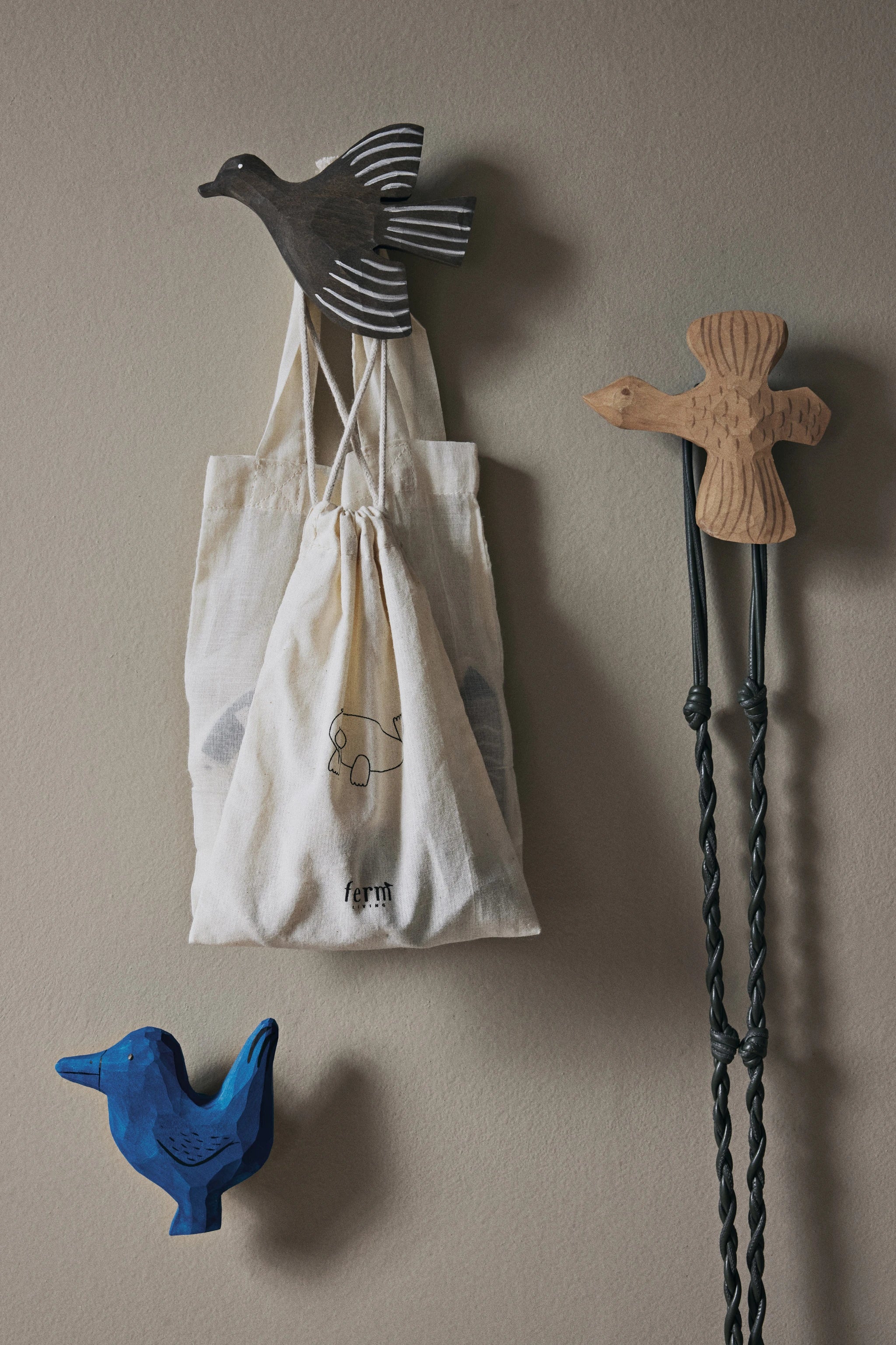 Wooden Bird Hooks in Various Styles by ferm Living