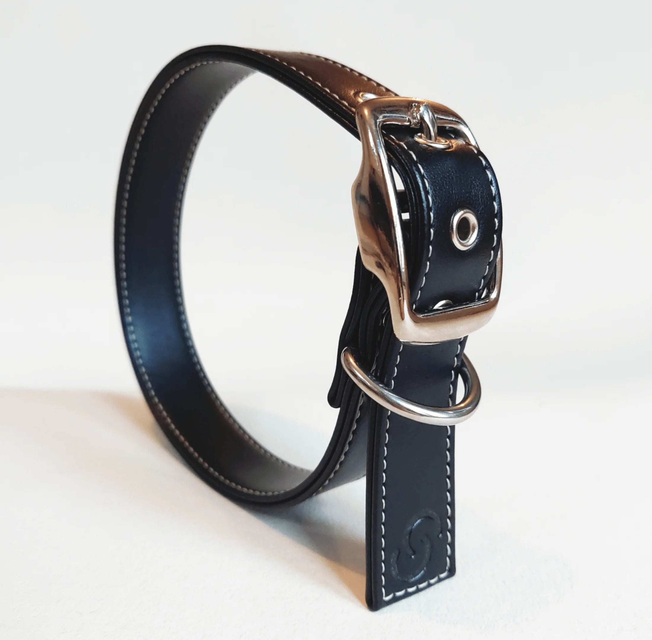 Dog Collar - Vegan Apple Leather | Black | 2 Sizes | by Skylos Collective - Lifestory - Skylos Collective