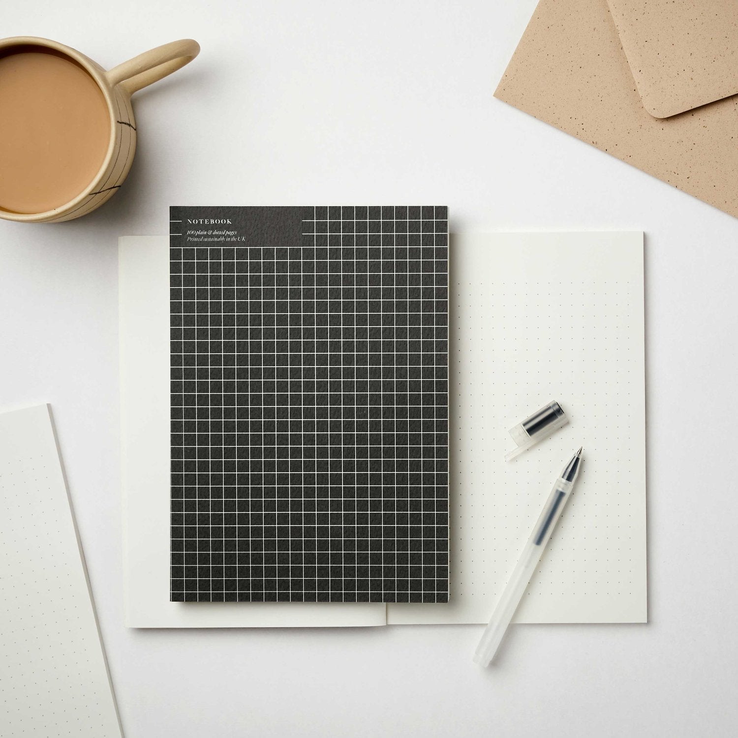 Black Graph Notebook - A5 | Dotted & Plain | by Kinshipped - Lifestory