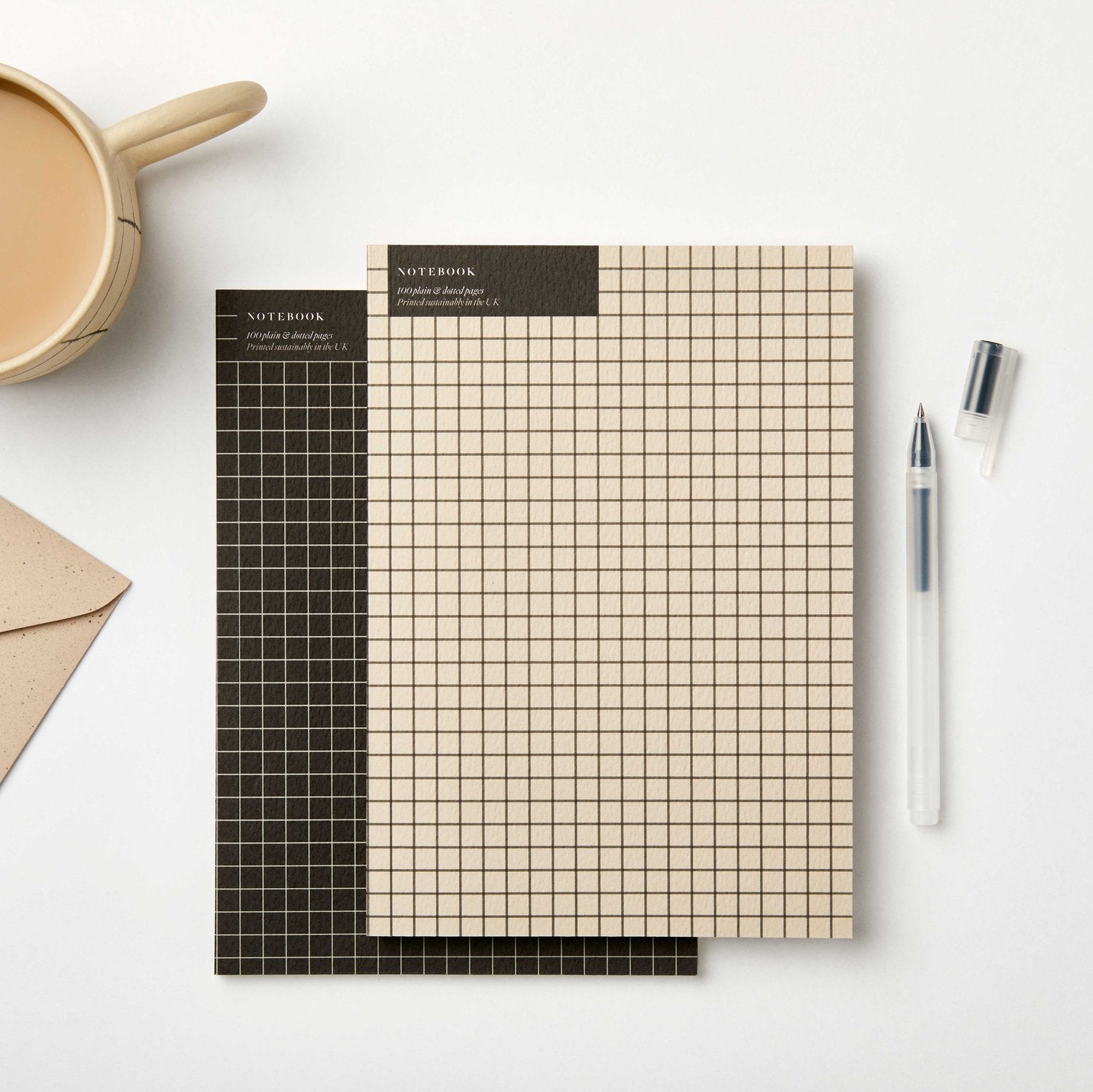 Black Graph Notebook - A5 | Dotted & Plain | by Kinshipped - Lifestory