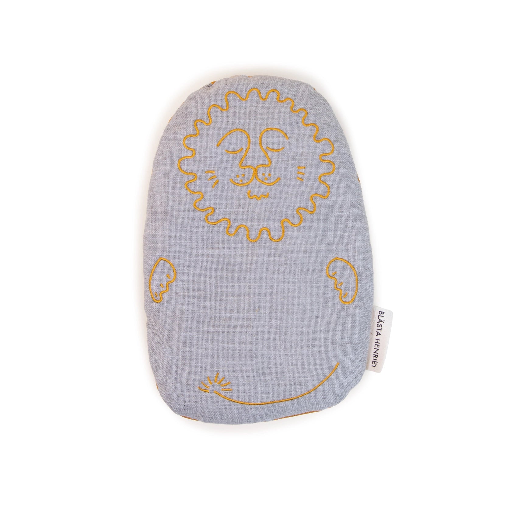 Blästa Henriët Linen Wheat & Lavender Bag Friend in embroidered Lejon the lion design
