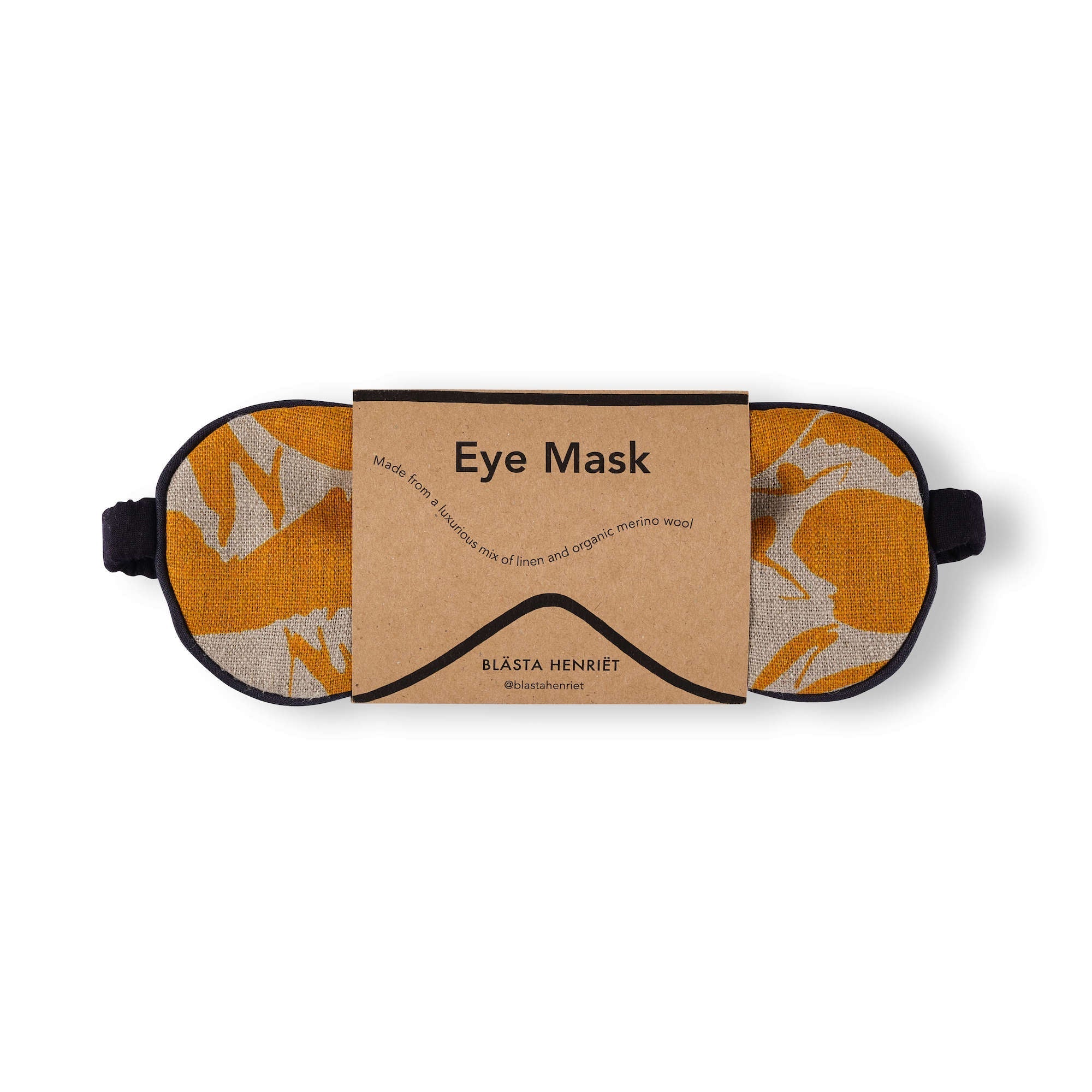 Sleep Eye Mask - Creatures Yellow | Merino Wool & Linen | by Blästa Henriët - Lifestory - Blästa Henriët