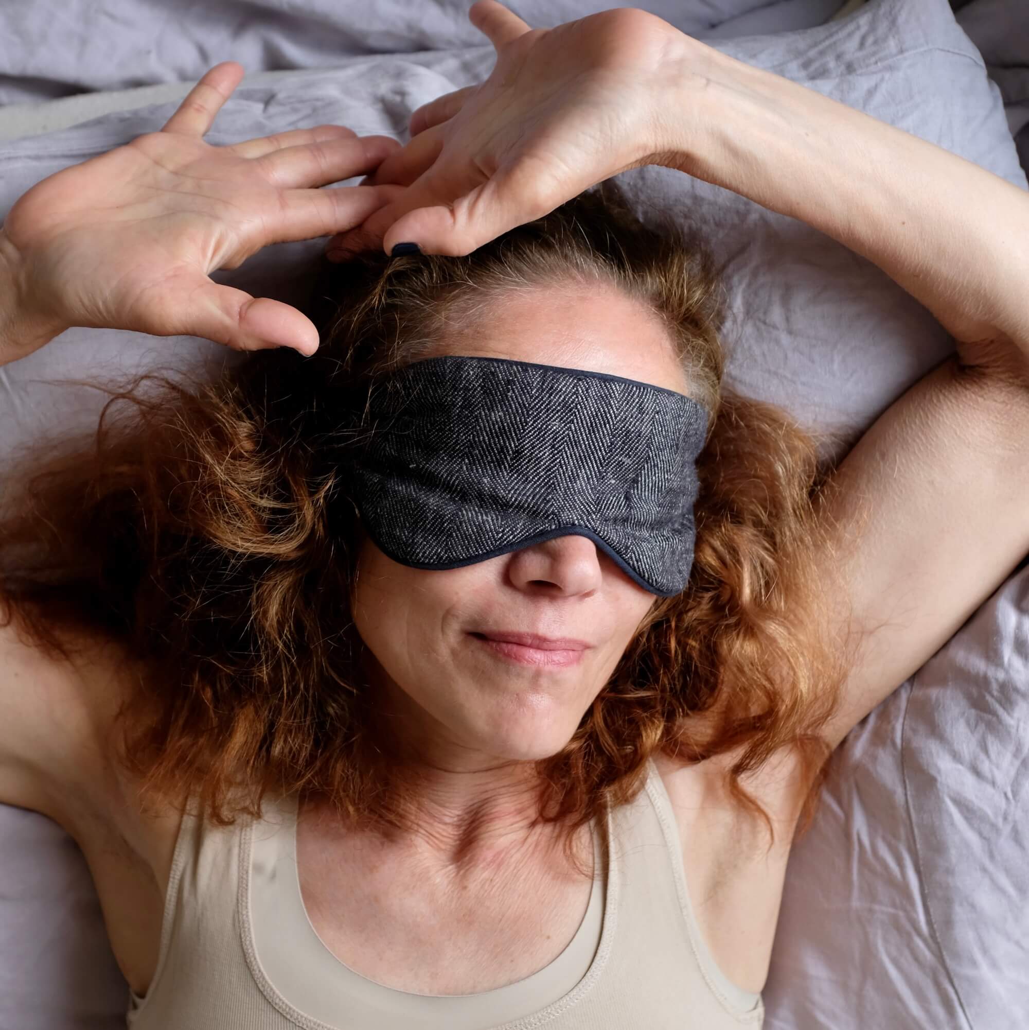 Sleep Eye Mask - Creatures Yellow | Merino Wool & Linen | by Blästa Henriët - Lifestory - Blästa Henriët