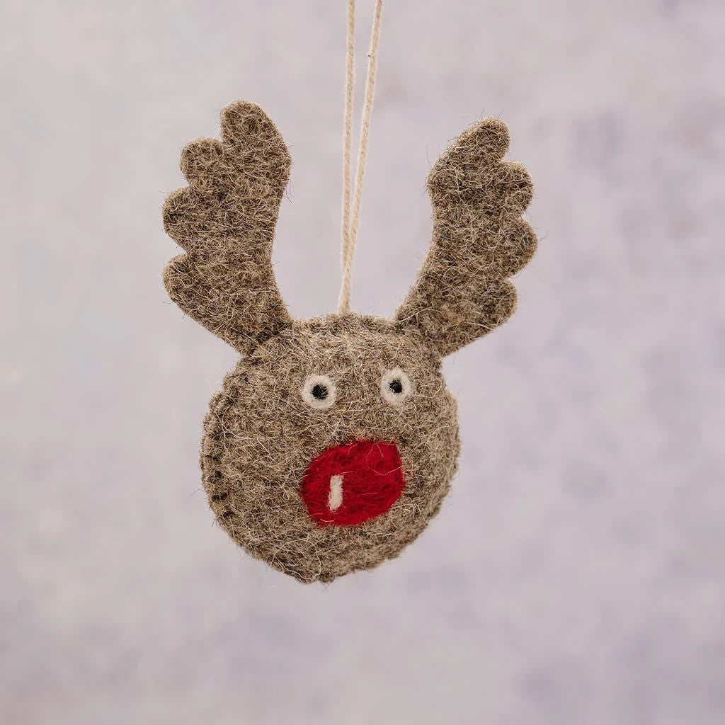Rudolph Hand Crafted Felt Hanging Decoration