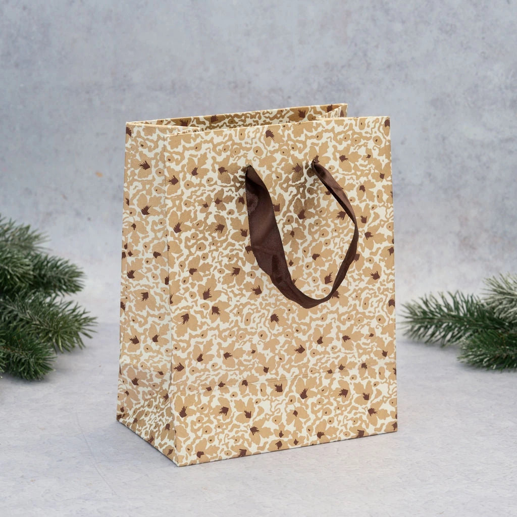 Small Gift Bag - Handcrafted Paper & Recycled Fabric in Various Patterns