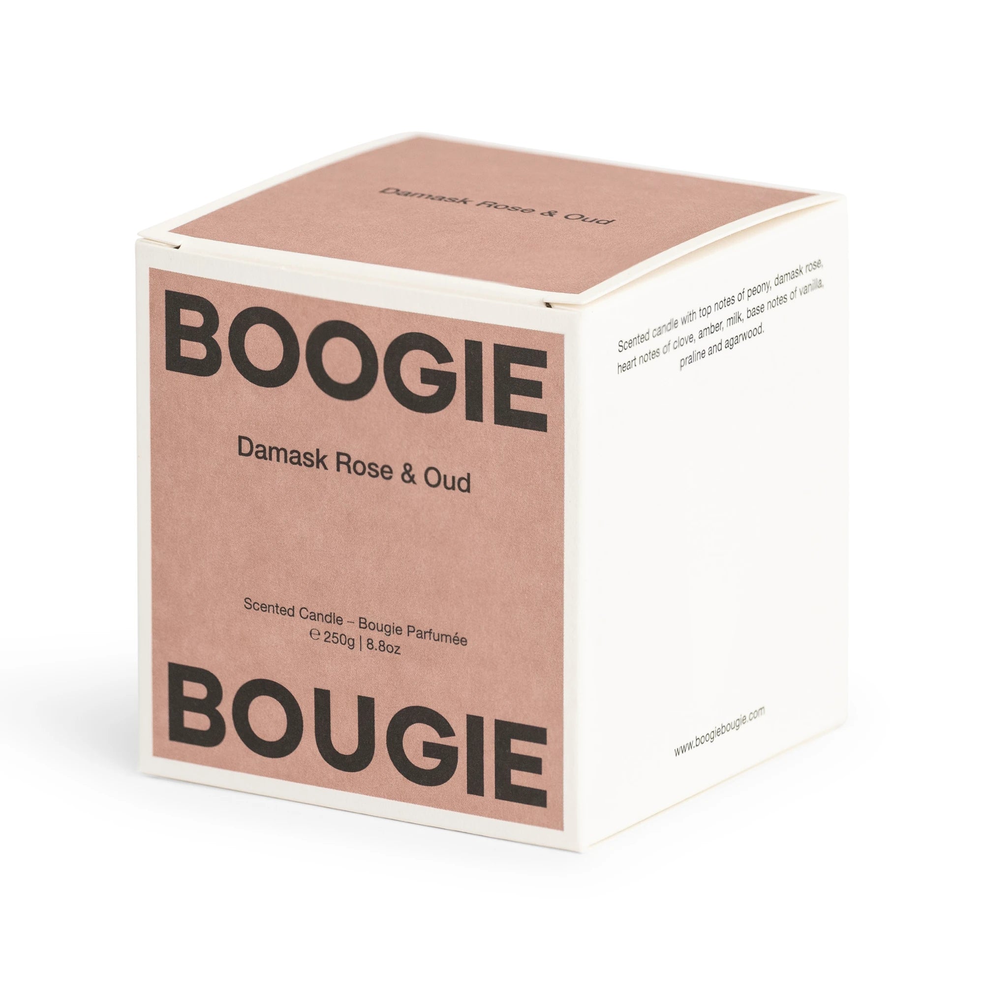 Boogie Bougie Damask Rose & Oud 250g Scented Soy Wax Candle - Lifestory