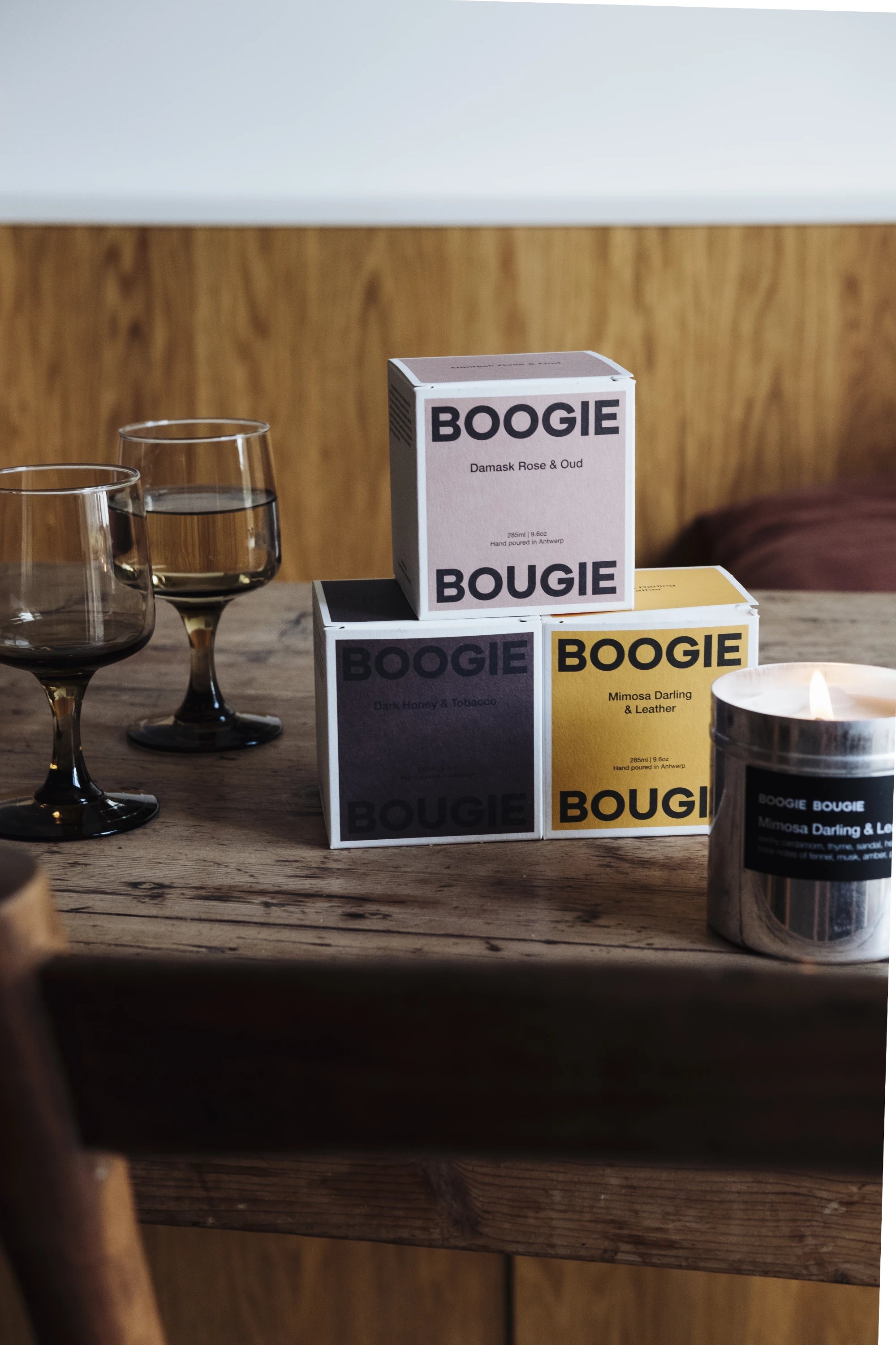 Boogie Bougie Damask Rose & Oud 250g Scented Soy Wax Candle - Lifestory