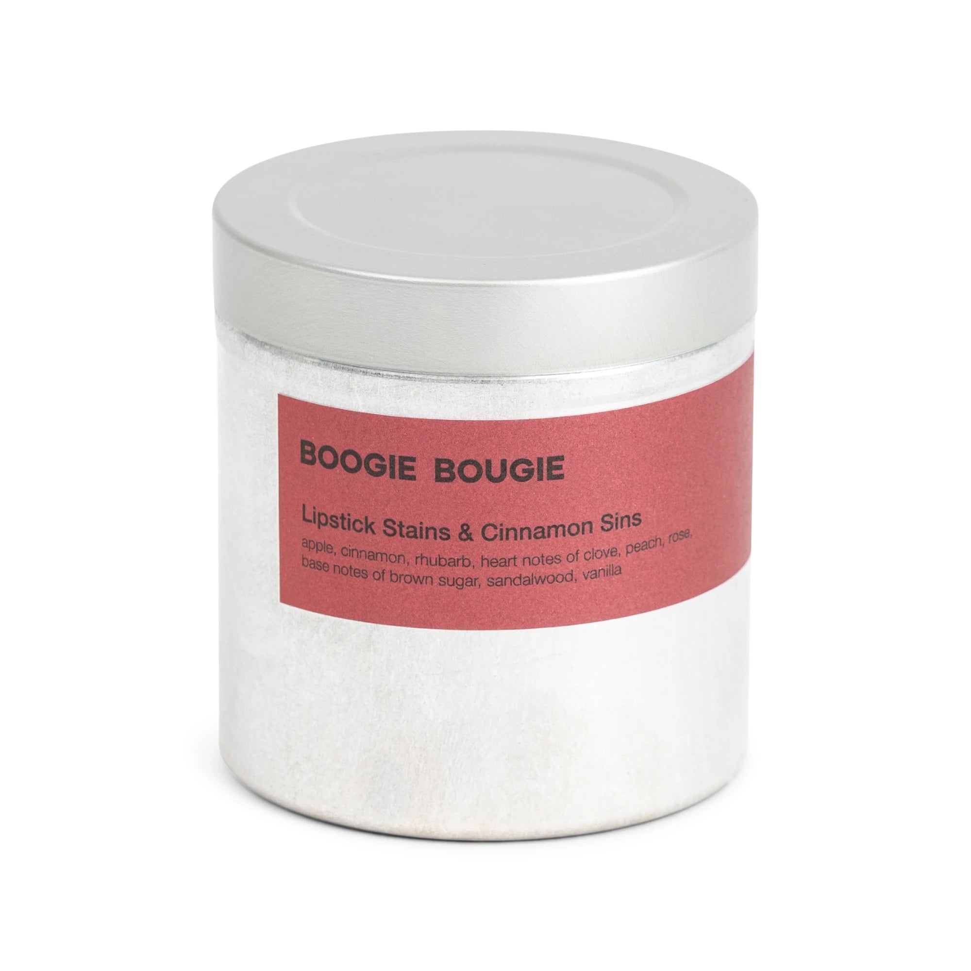 Boogie Bougie Lipstick Stains & Cinnamon Sins 250g Scented Soy Wax Candle - Lifestory