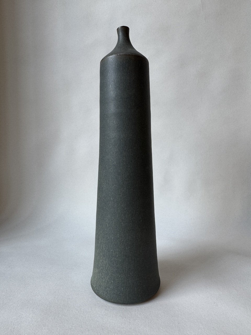 Large Ceramic Bottle No. 7 | Tapered Neck | Nightshade Blue | by Borja Moronta