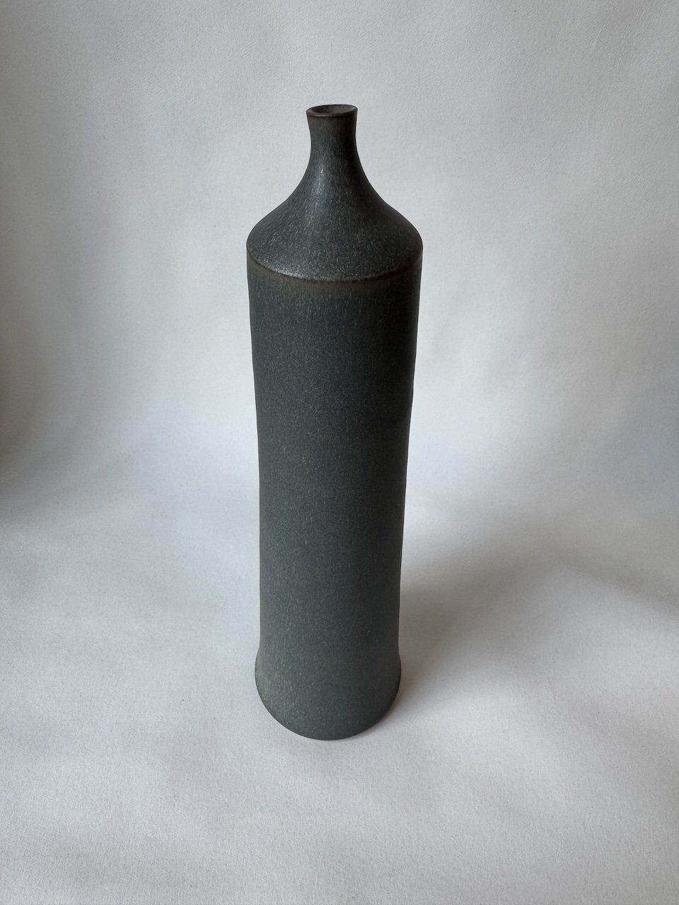 Large Ceramic Bottle No. 7 | Tapered Neck | Nightshade Blue | by Borja Moronta