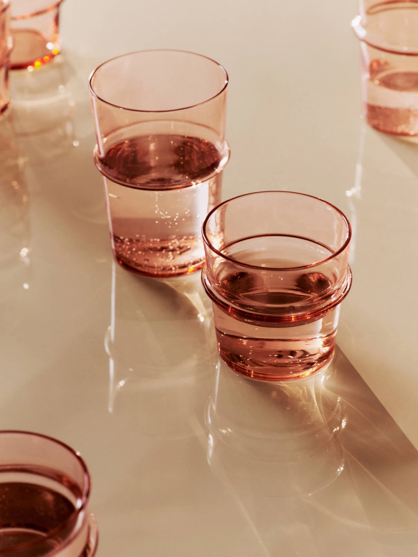 Ferm Living Set of 2 Boya Low Glasses - Blush | Lifestory