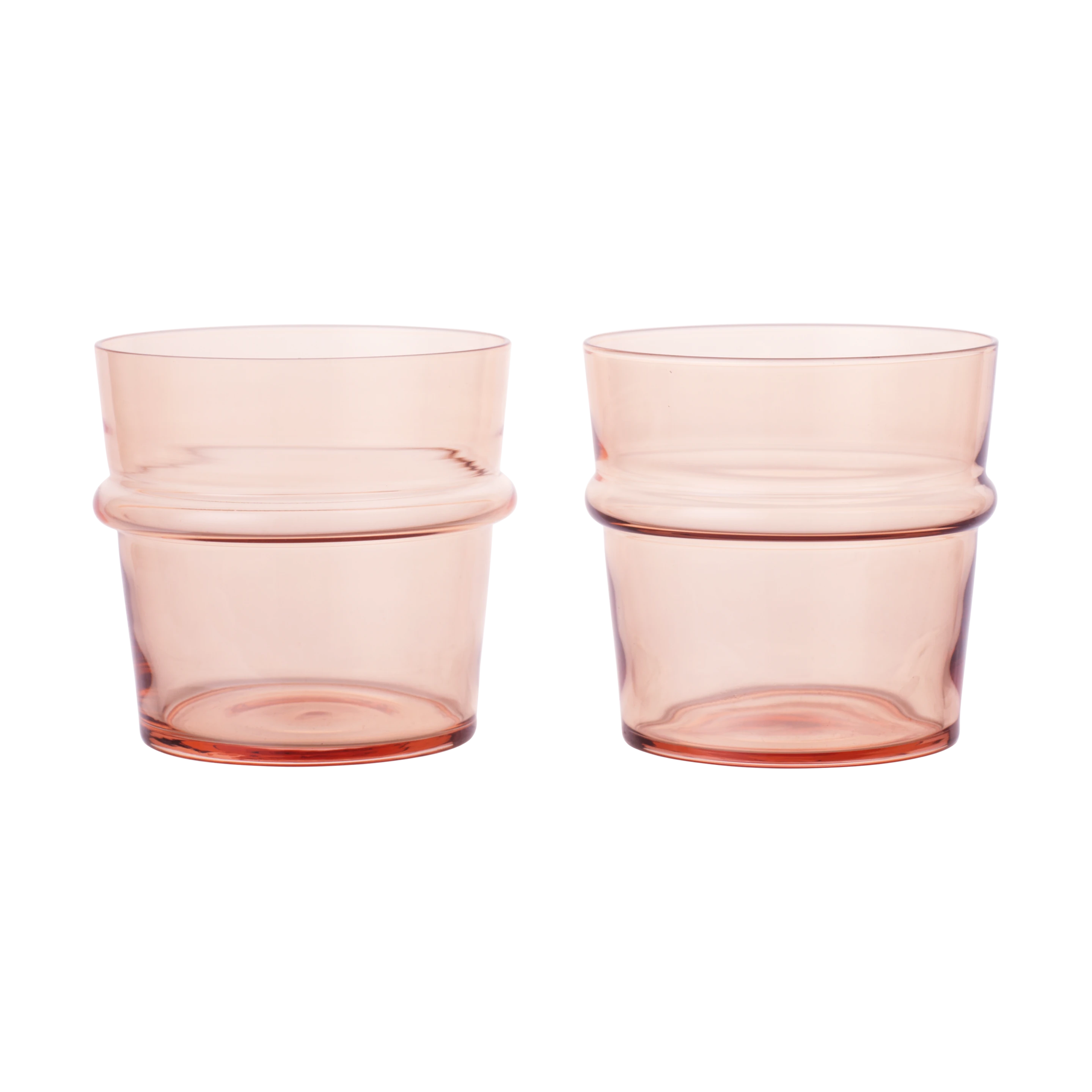 Ferm Living Set of 2 Boya Low Glasses - Blush | Lifestory