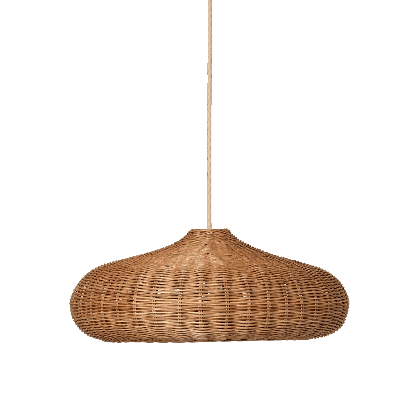 Braided Disc Lampshade | Natural Rattan | by ferm Living - Lifestory