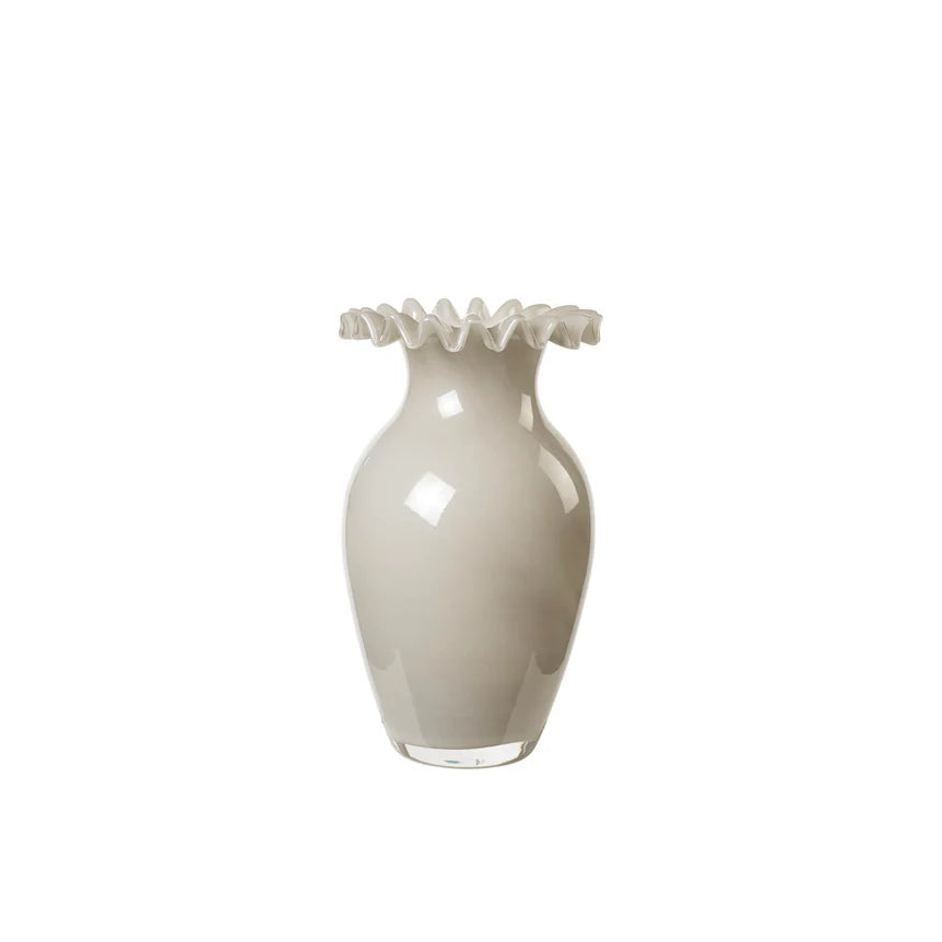Broste Copenhagen Taupe Mouthblown Glass Jasmin Vase - Lifestory