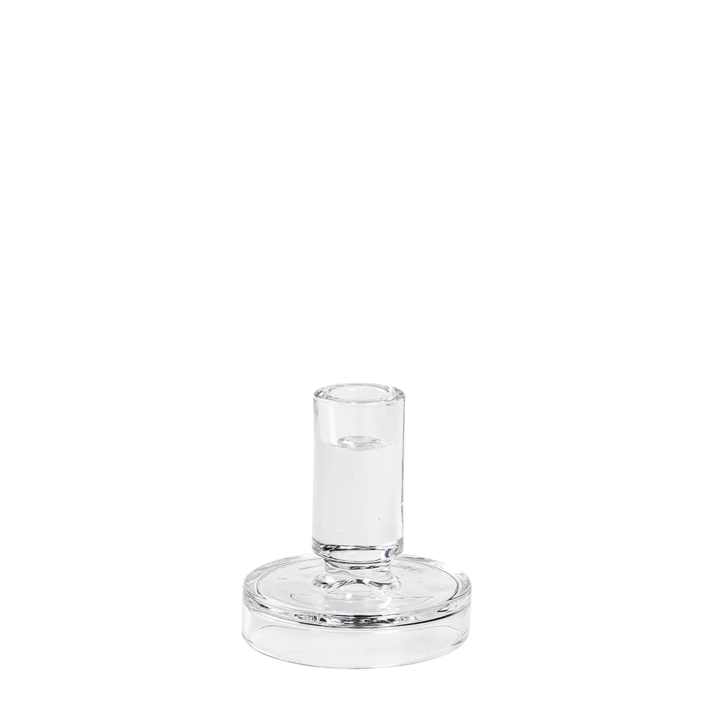 Broste Copenhagen Tall Petra Glass Candle Holder in Clear