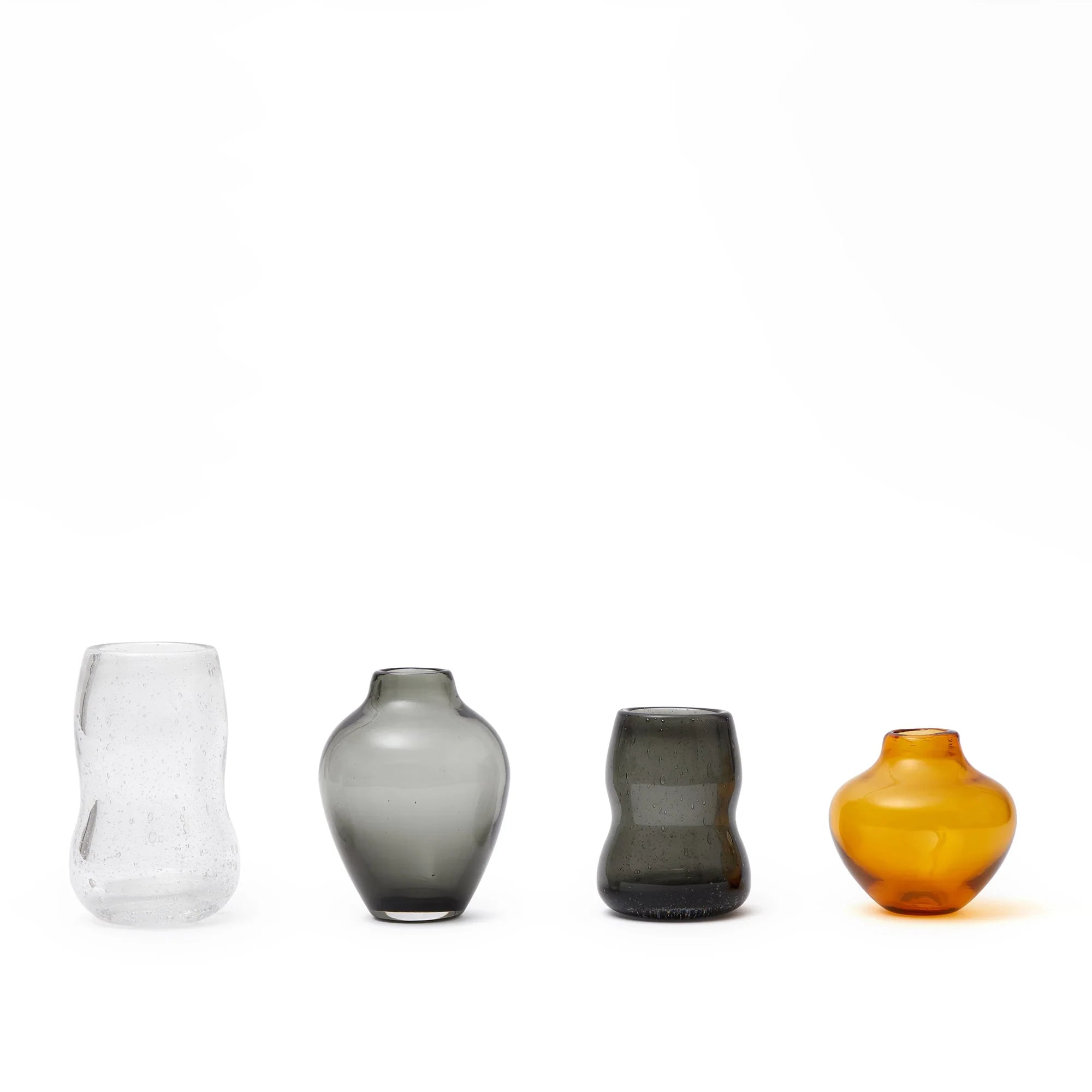 Amber Fluted Short Glass Bud Vase by The Conran Shop - Lifestory