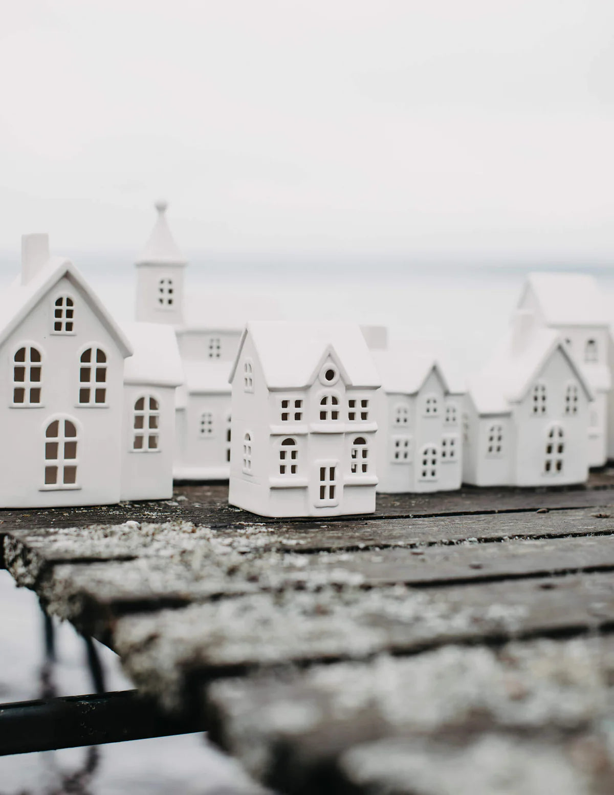 Byn White Ceramic houses for Christmas