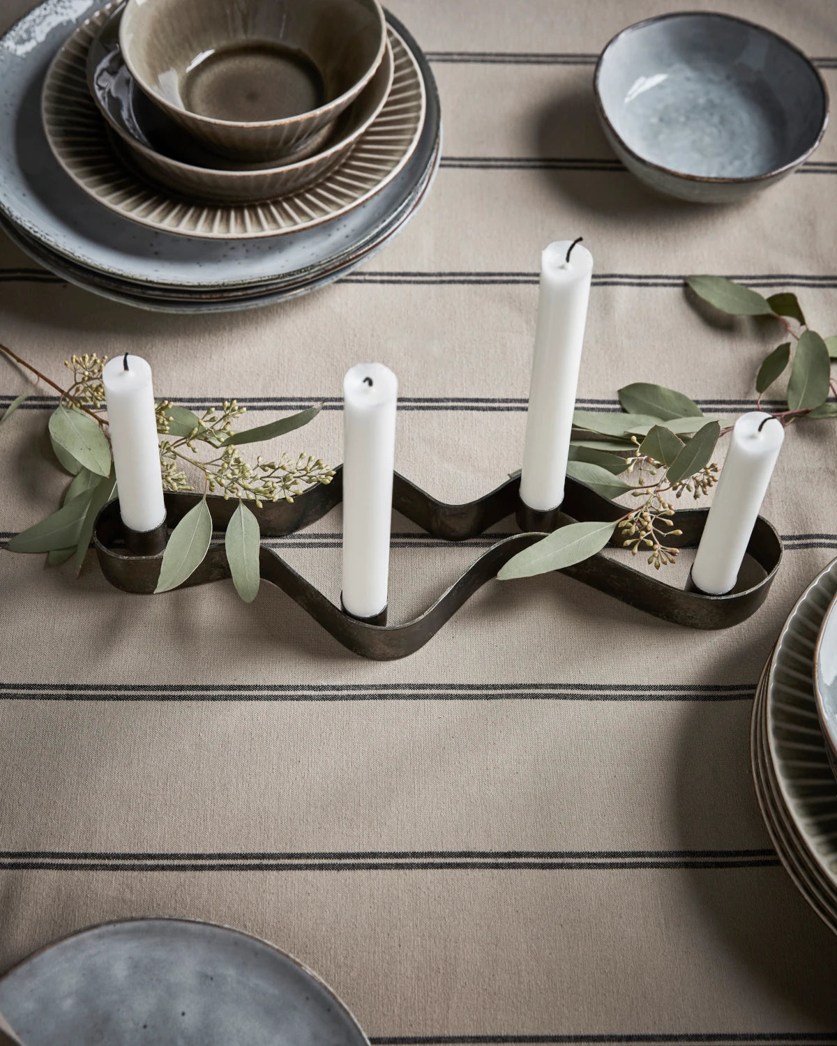 House Doctor Flood Candle Holder in Antique Brown - Lifestory