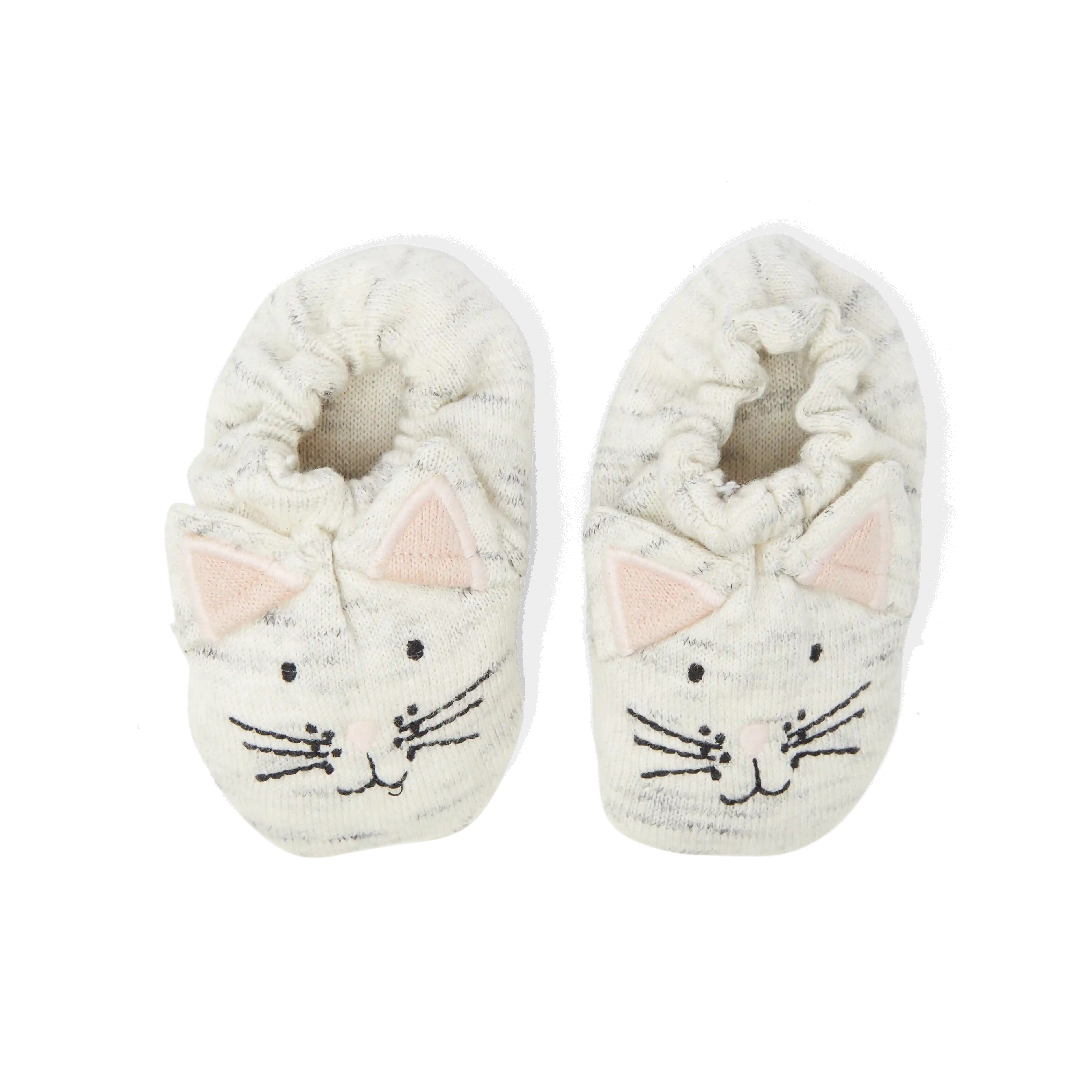 Sophie Home Cat Booties | Grey Cotton | Kids - Lifestory
