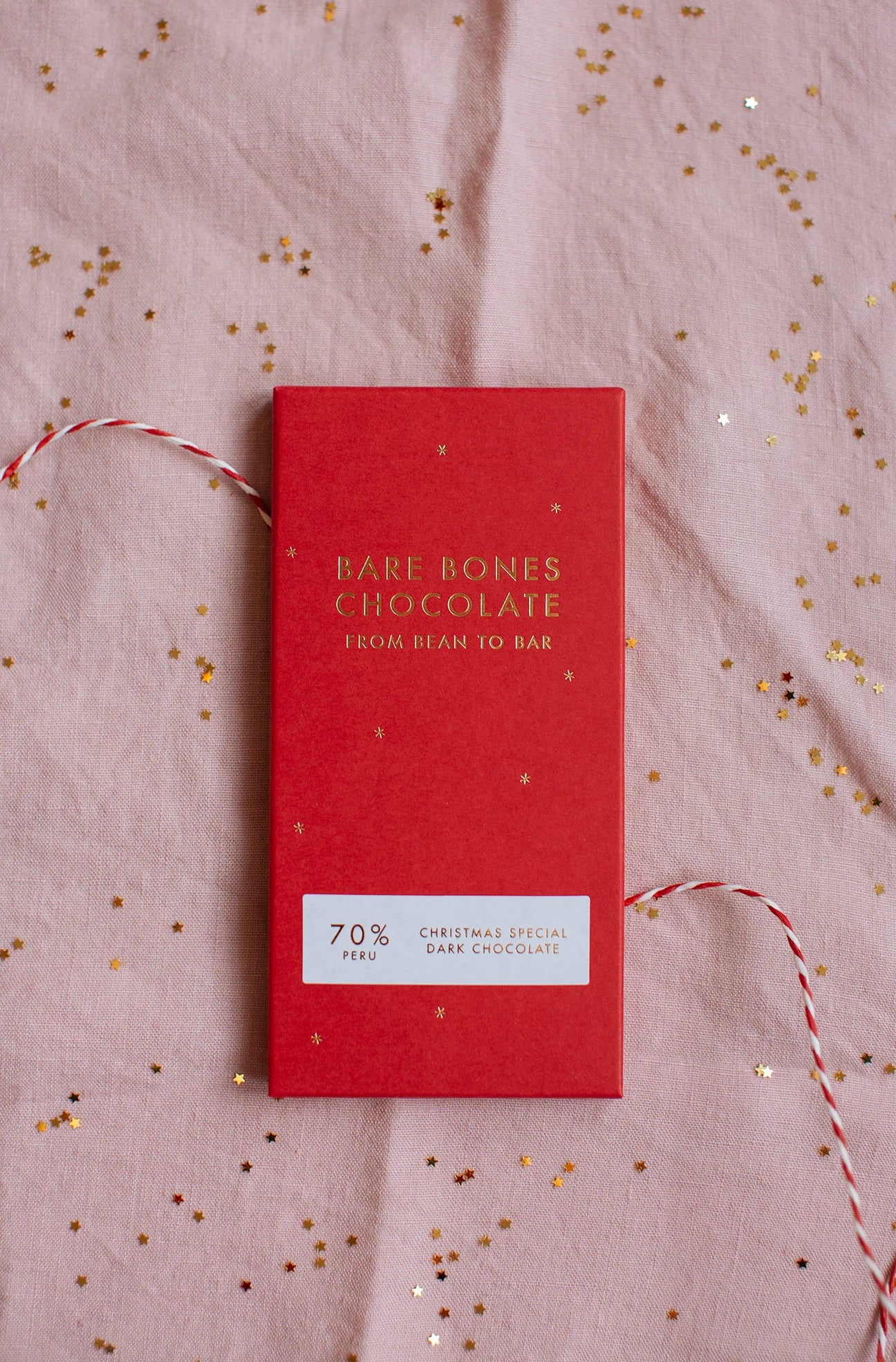 Bare Bones Limited Edition Christmas 70% Peru Dark Chocolate | 70g | by Bare Bones