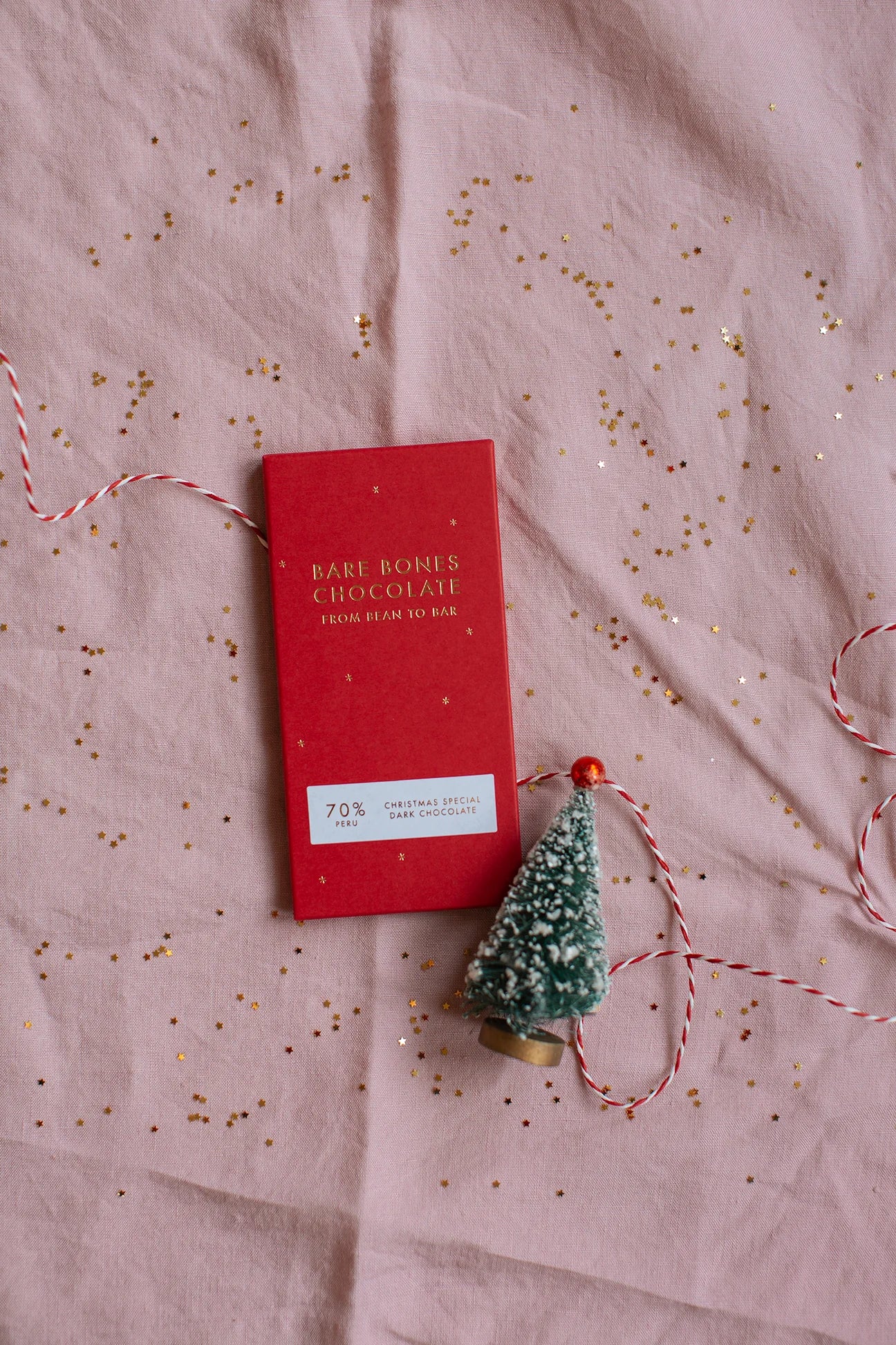 Bare Bones Limited Edition Christmas 70% Peru Dark Chocolate | 70g | by Bare Bones