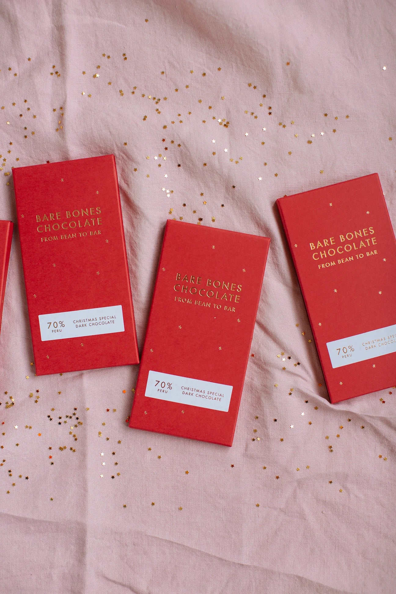 Bare Bones Limited Edition Christmas 70% Peru Dark Chocolate | 70g | by Bare Bones