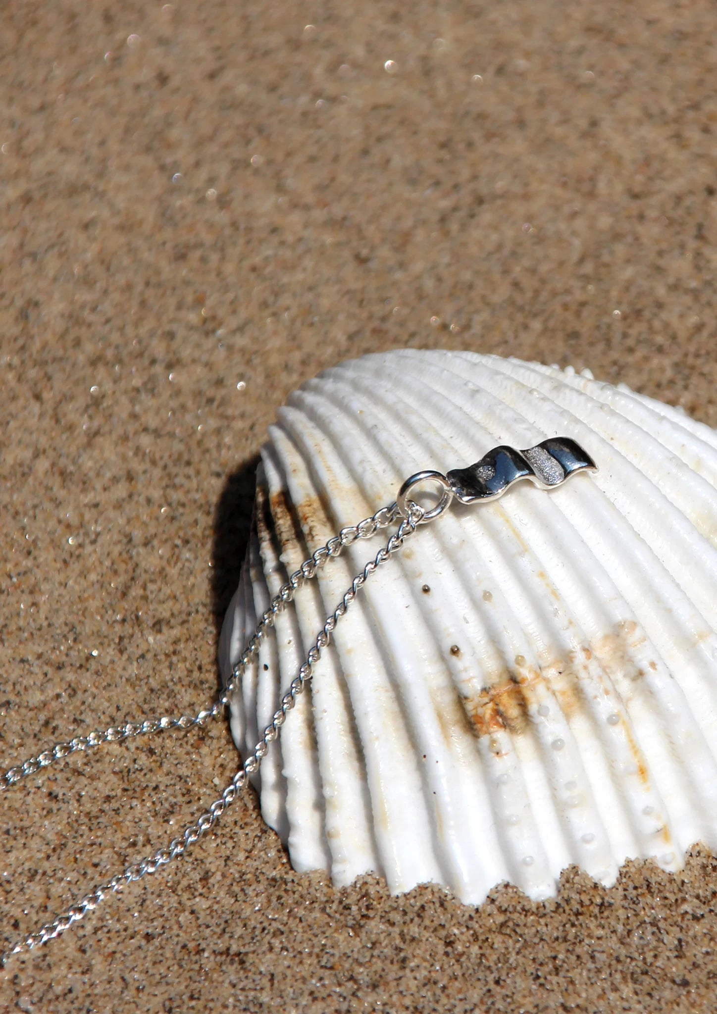 Cockle Necklace in Silver by Hannah Bourn - Lifestory