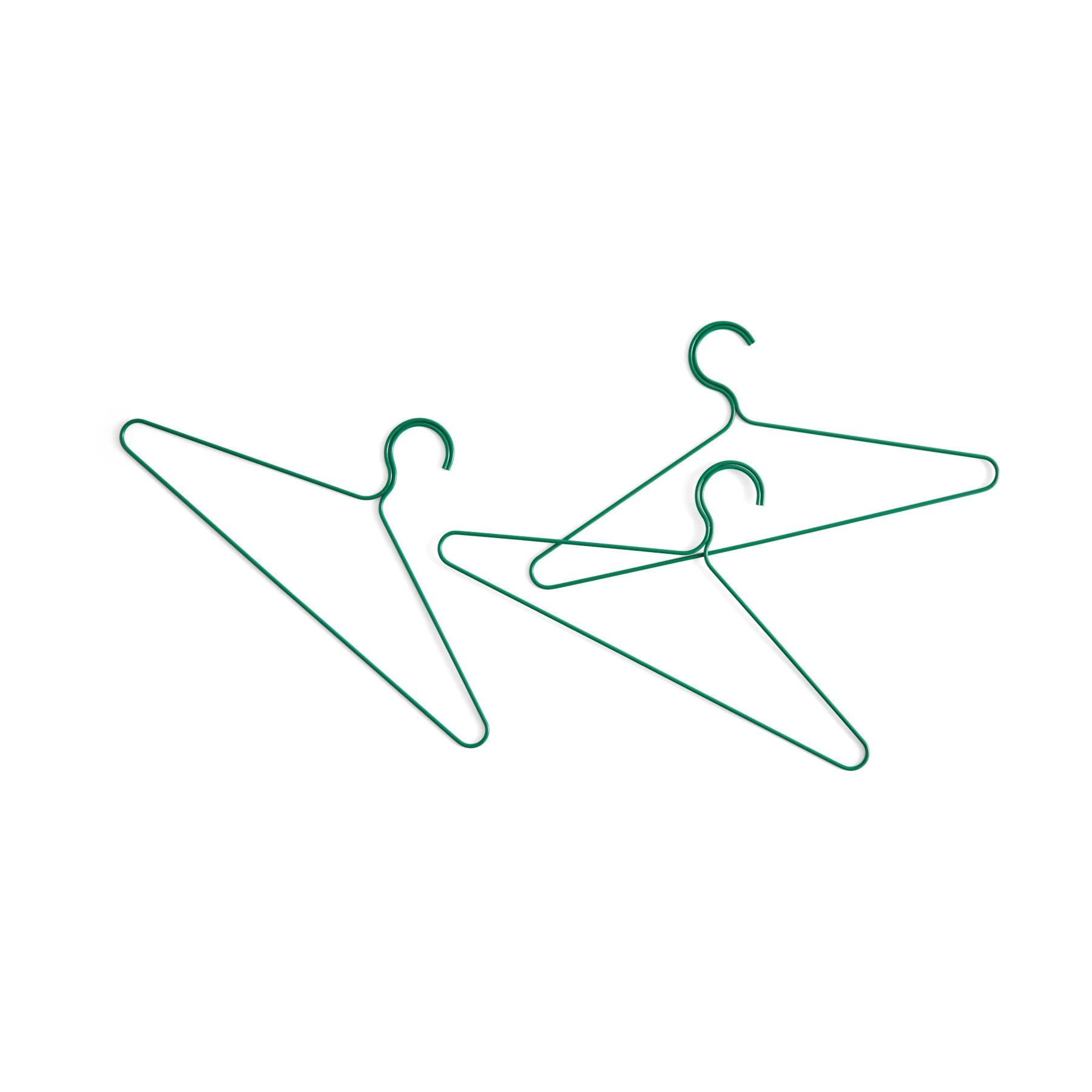 Set of 3 Colour Hangers in Jungle Green by HAY | Lifestory