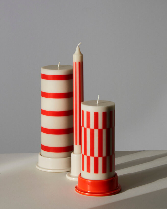 Column Candleholder | Small | Off White | by HAY - Lifestory