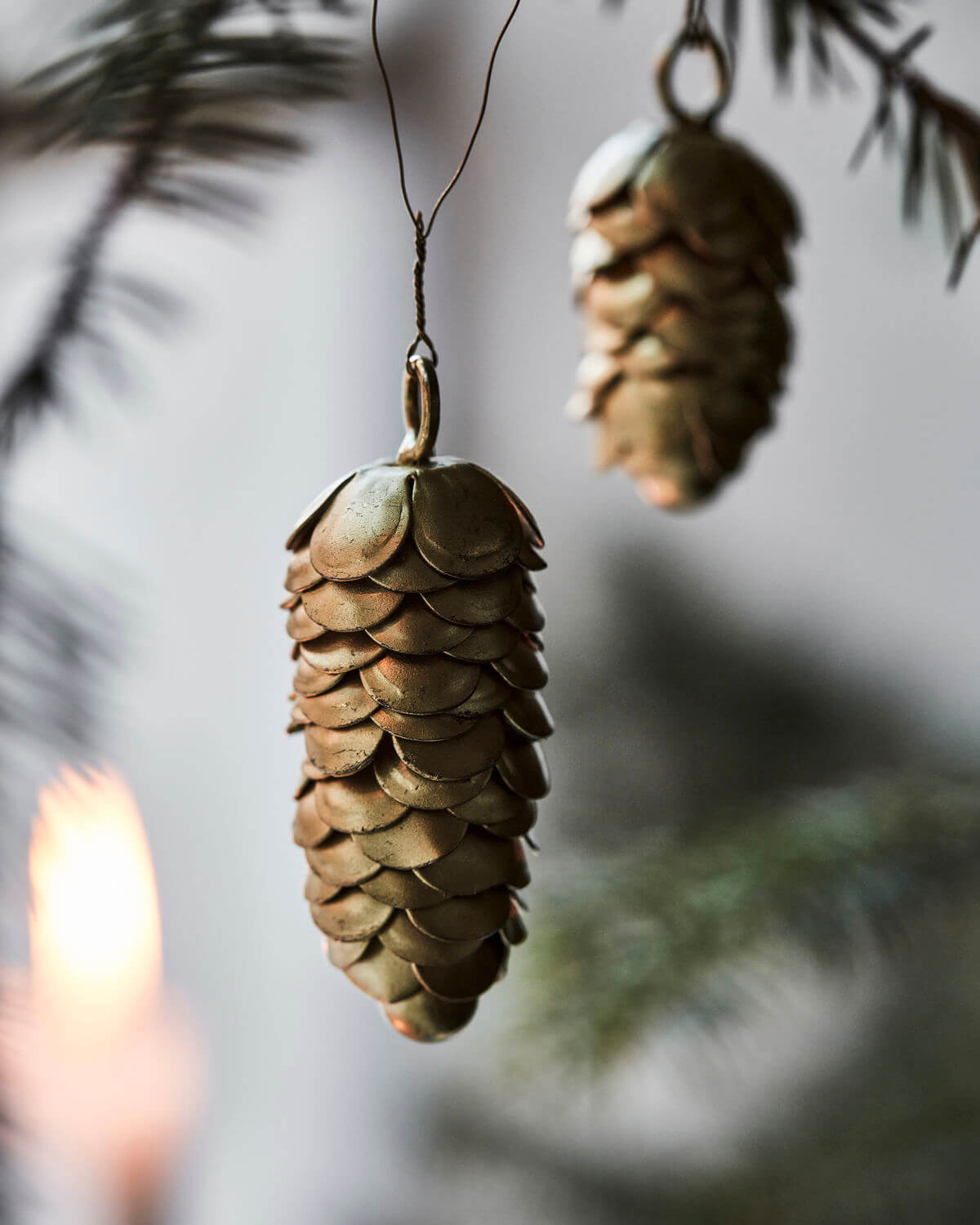 Cone Decoration - Set of 2 | Gold | by House Doctor - Lifestory