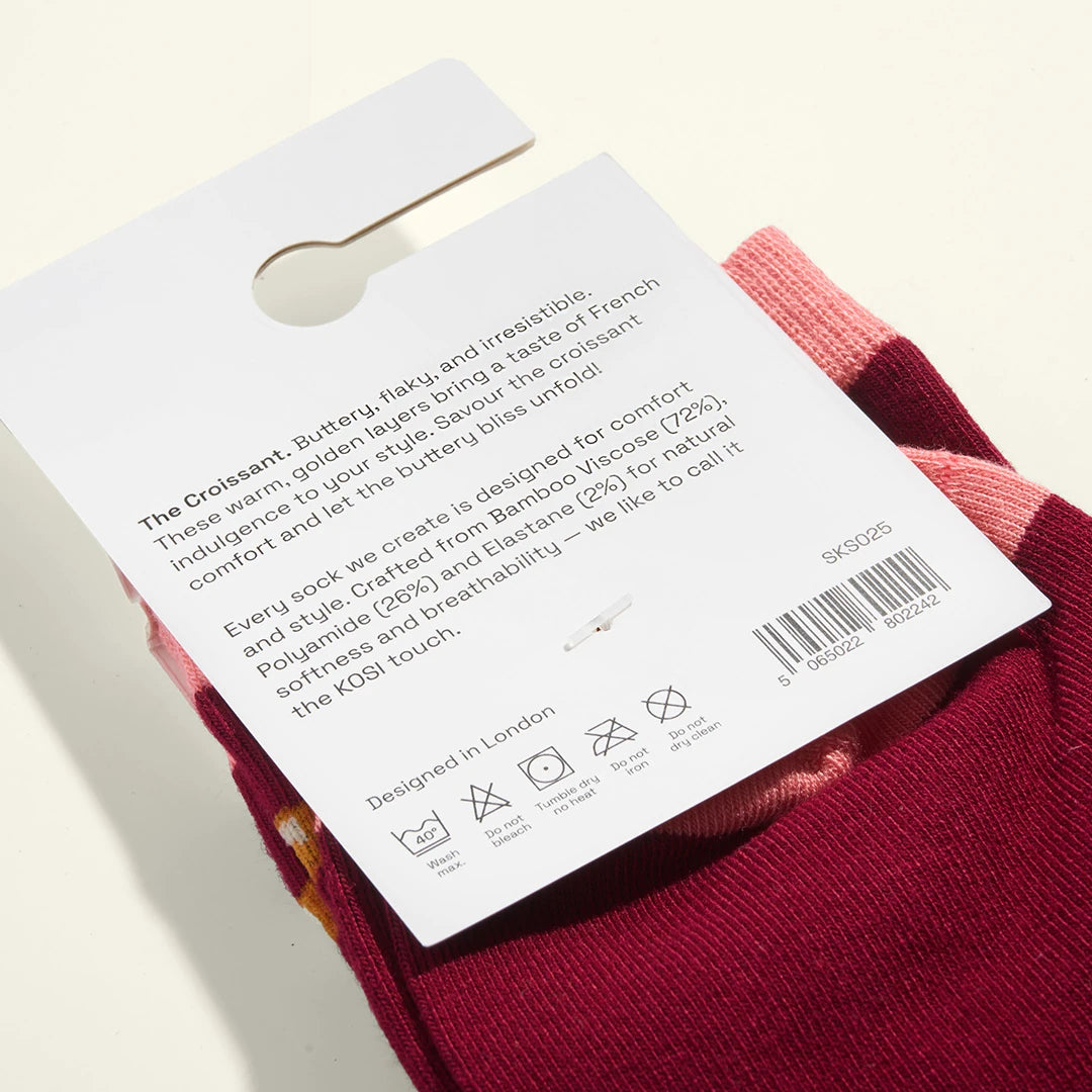 KOSI London The Cats Bamboo Socks (UK 3-8) and KOSI London packaging on a white background | Lifestory