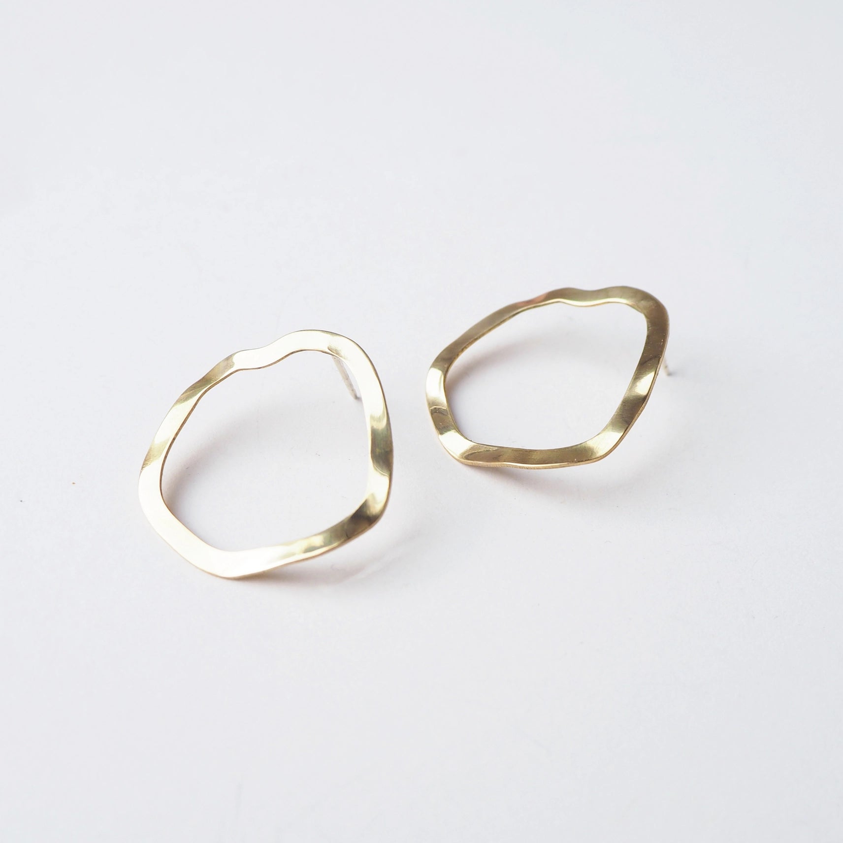 Mini Wave Earrings | Brass | by Custom Made - Lifestory