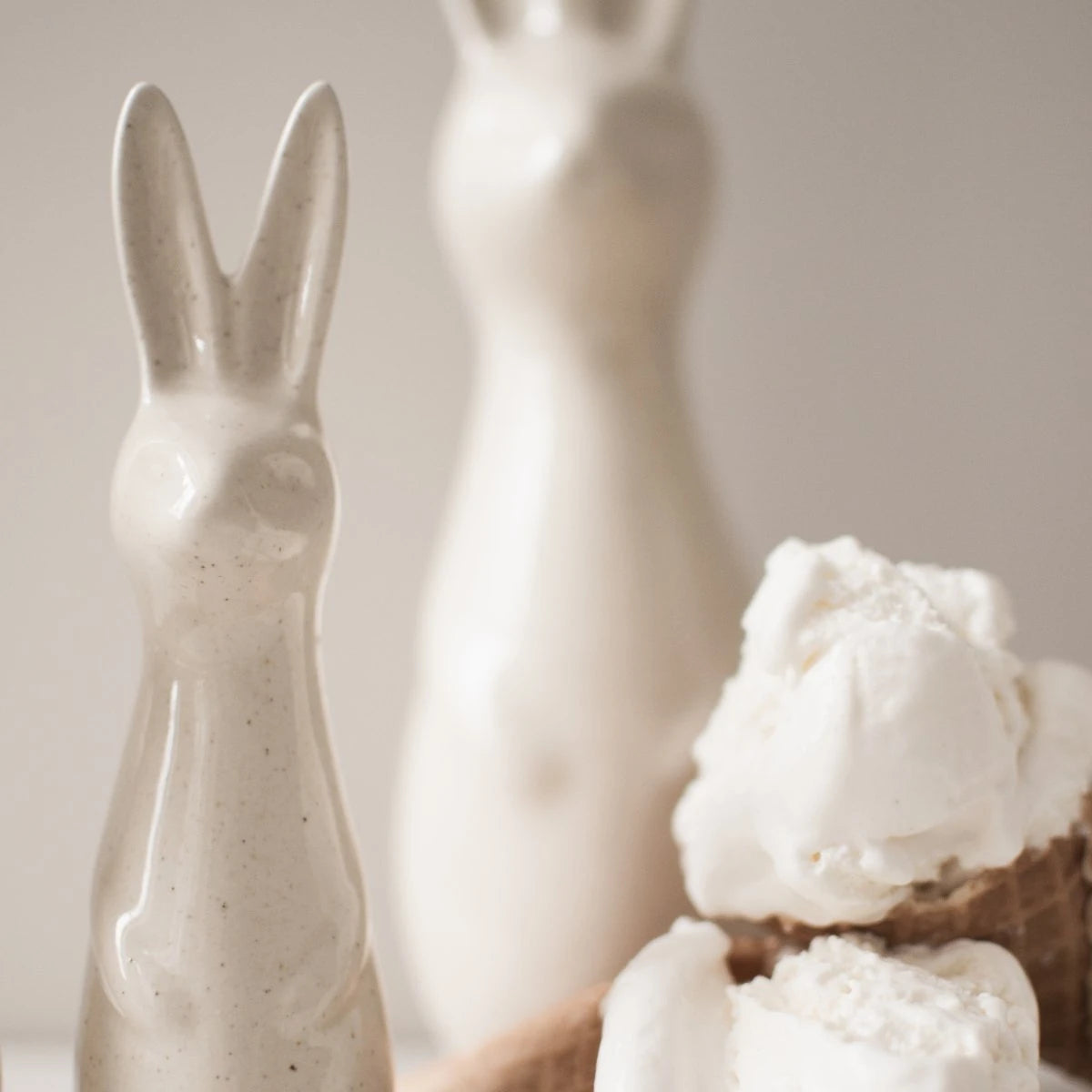Swedish Rabbit in Vanilla Glazed Ceramic by DBKD - Lifestory
